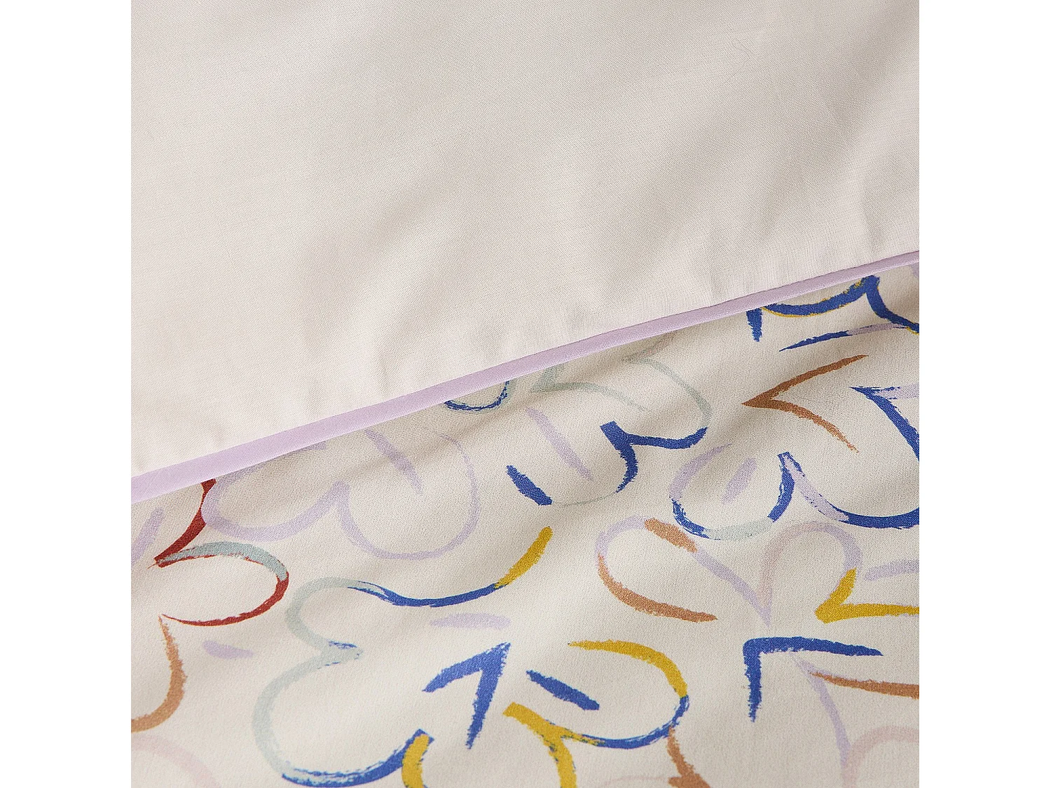 Habitat - Parure de lit en percale de coton bio - 140 x 200 cm - Motifs à fleurs - Design by Floriane Jacques - Albane