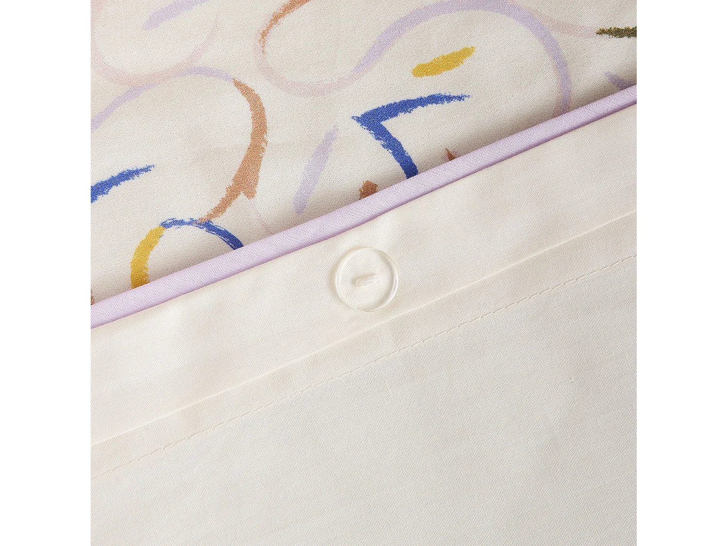 Habitat - Parure de lit en percale de coton bio - 140 x 200 cm - Motifs à fleurs - Design by Floriane Jacques - Albane