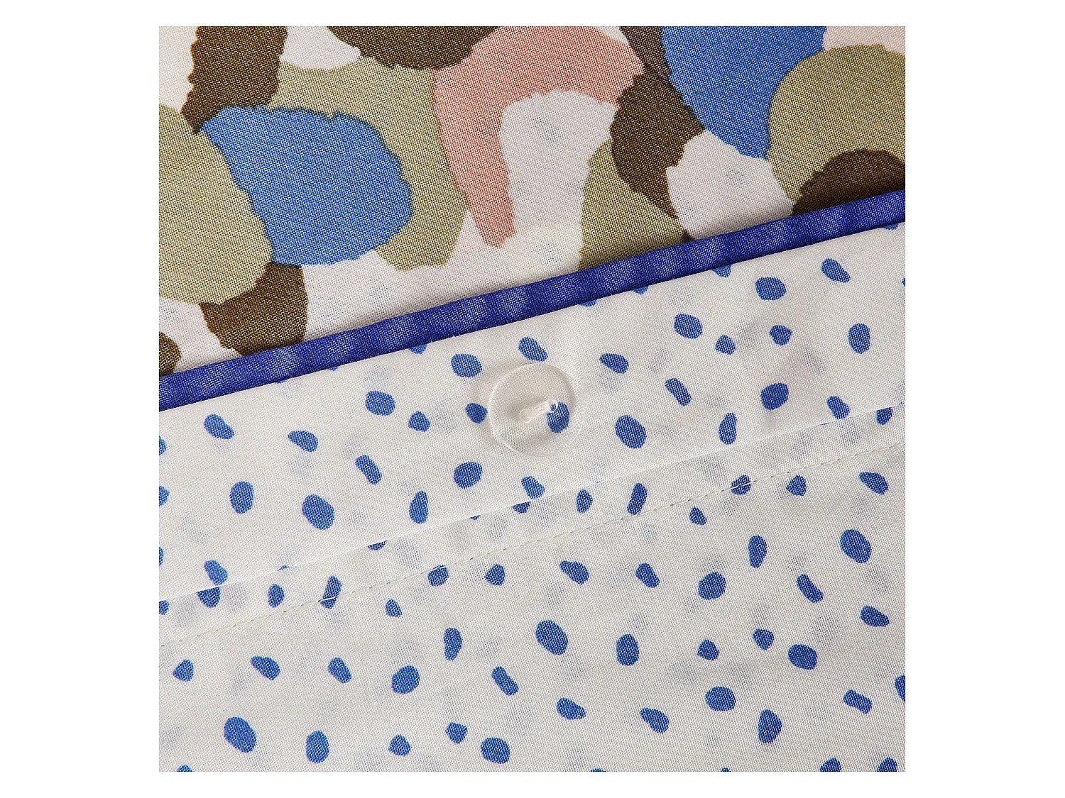 Habitat - Parure de lit en percale de coton bio - 240 x 220 cm - Motifs multicolores - Design by Floriane Jacques - Aubin