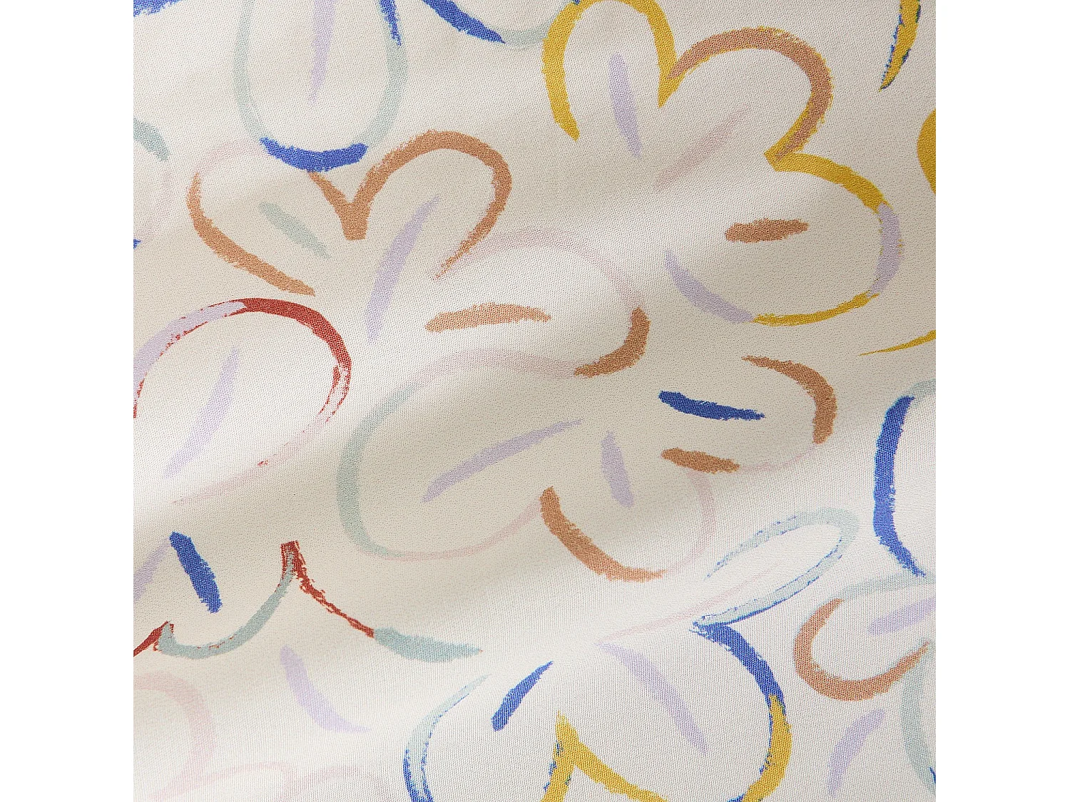 Habitat - Parure de lit en percale de coton bio - 240 x 220 cm - Motifs à fleurs - Design by Floriane Jacques - Albane