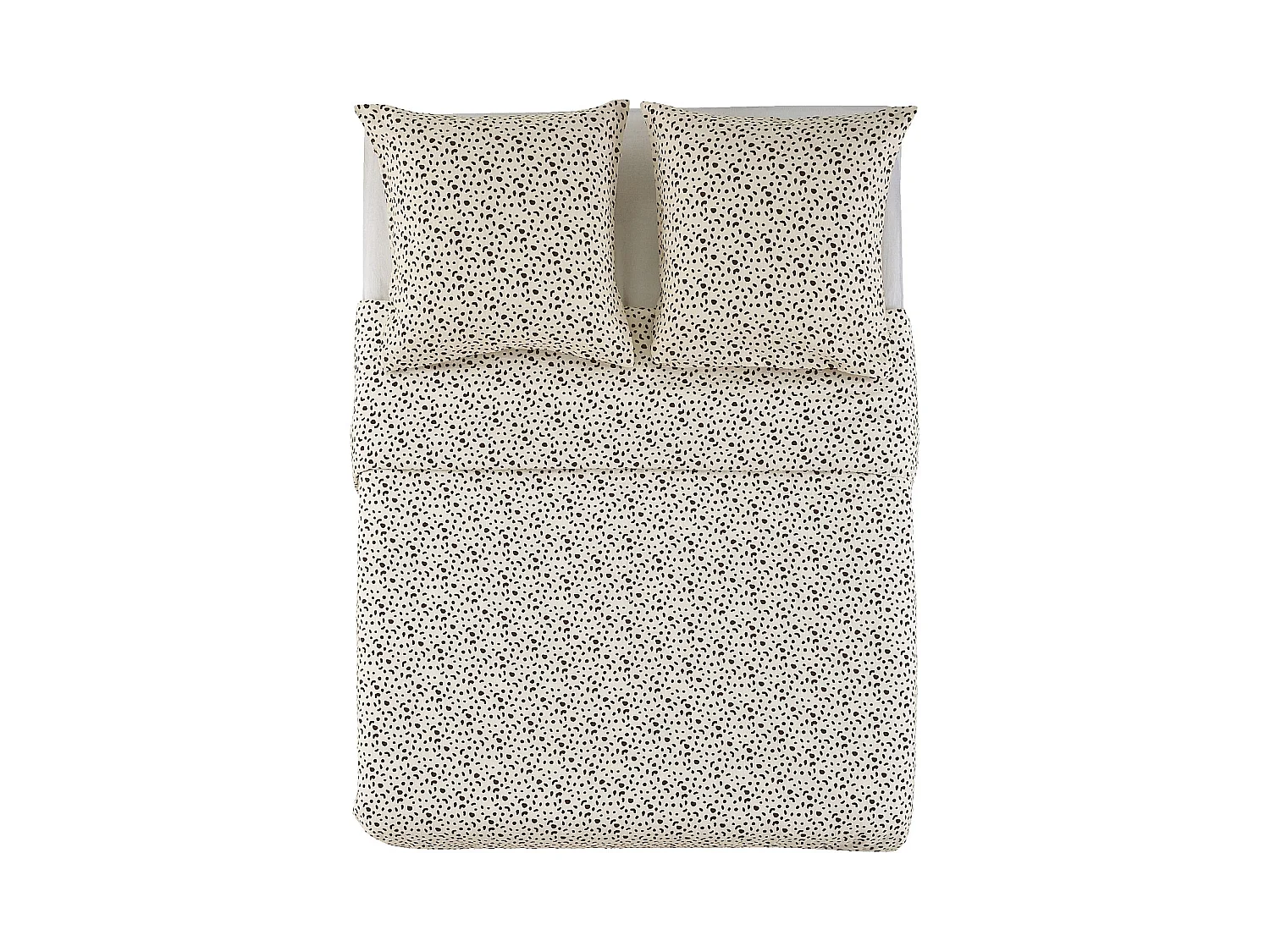 Habitat - Parure de lit en double gaze de coton - 260 x 240 cm - Marron - Design by Floriane Jacques - Briac