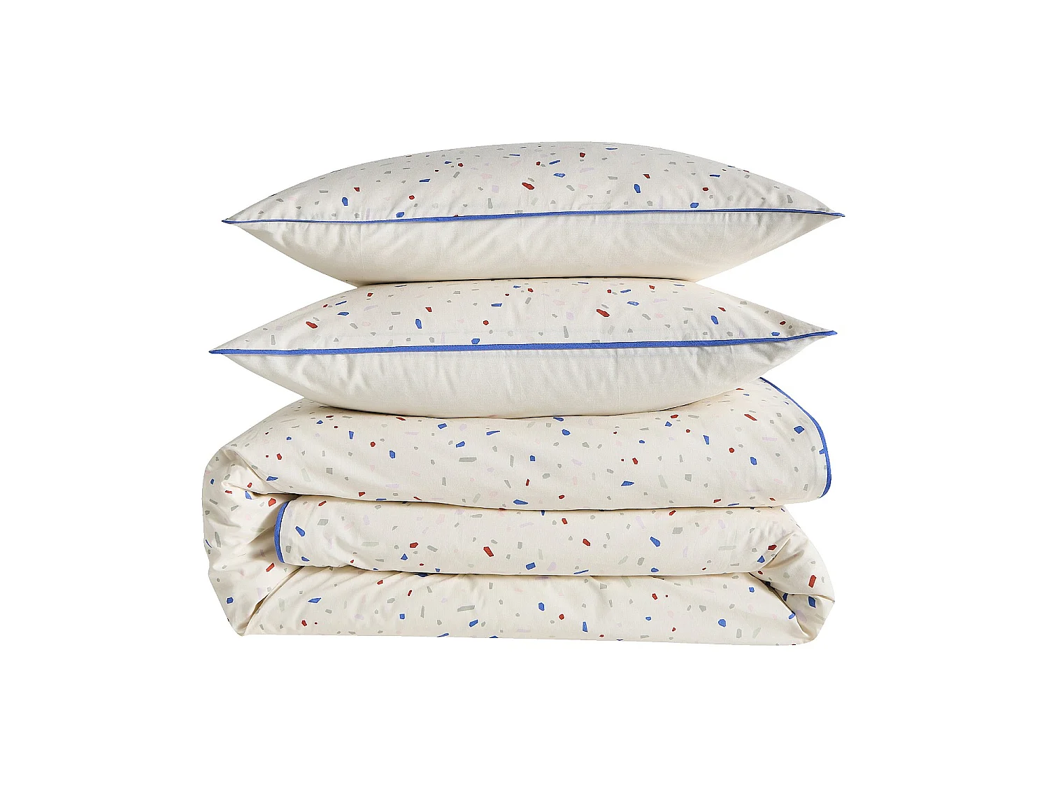 Habitat - Parure de lit en percale de coton bio - 240 x 220 cm - Motifs à pois - Design by Floriane Jacques - Arlette