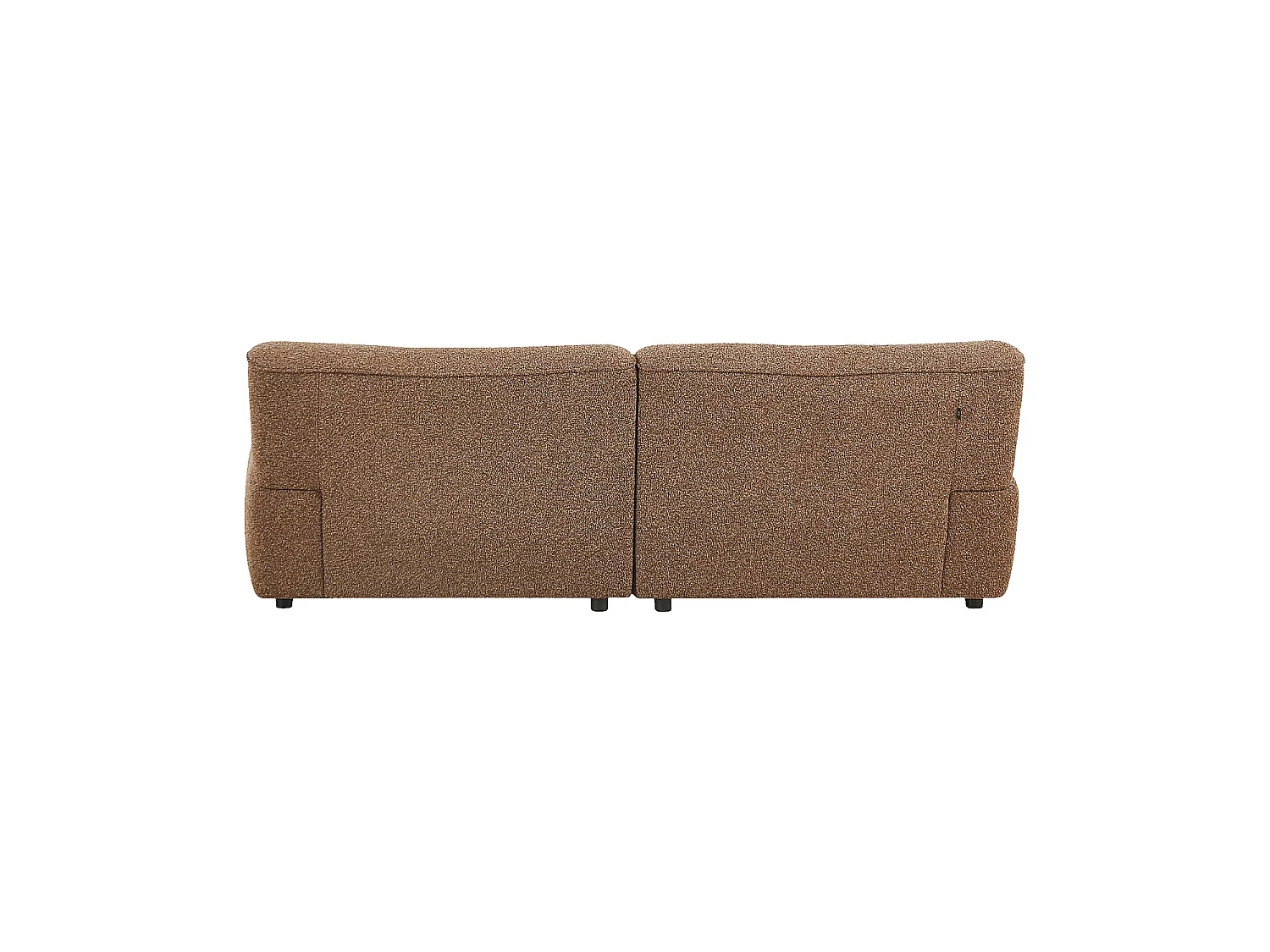 Habitat - Canapé 3 places en tissu bouclette - Brun - Amael