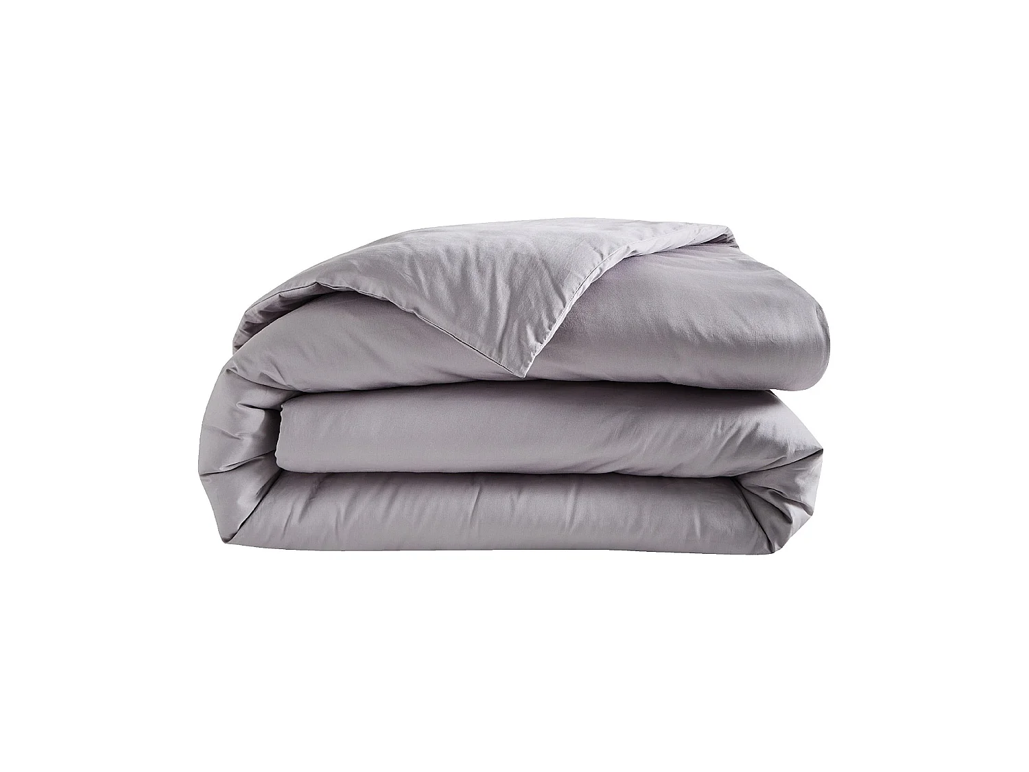 Habitat - Housse de couette en satin de coton - 240 x 220 cm - Gris argenté - Alexane