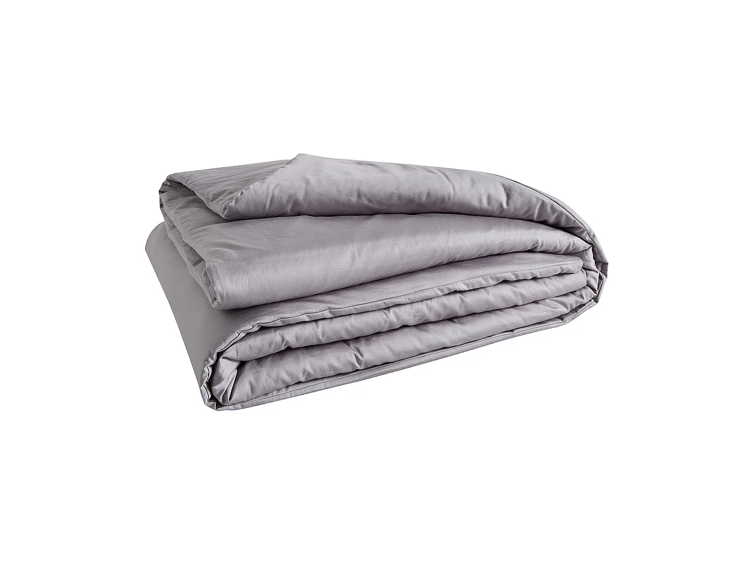 Habitat - Housse de couette en satin de coton - 240 x 220 cm - Gris argenté - Alexane