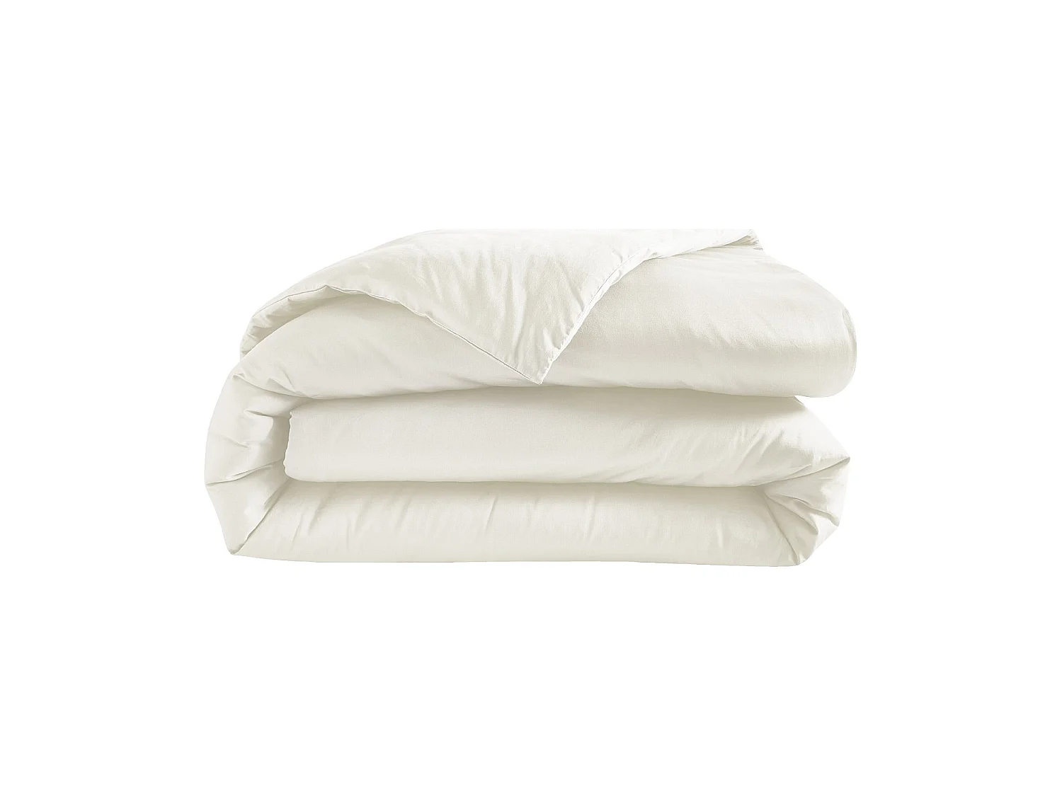 Habitat - Housse de couette en satin de coton -  260 x 240 cm - Sable - Alexane