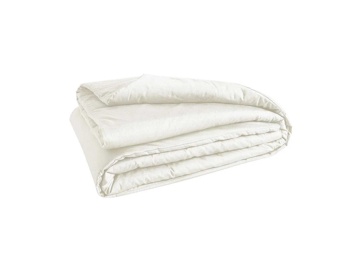 Habitat - Housse de couette en satin de coton -  260 x 240 cm - Sable - Alexane
