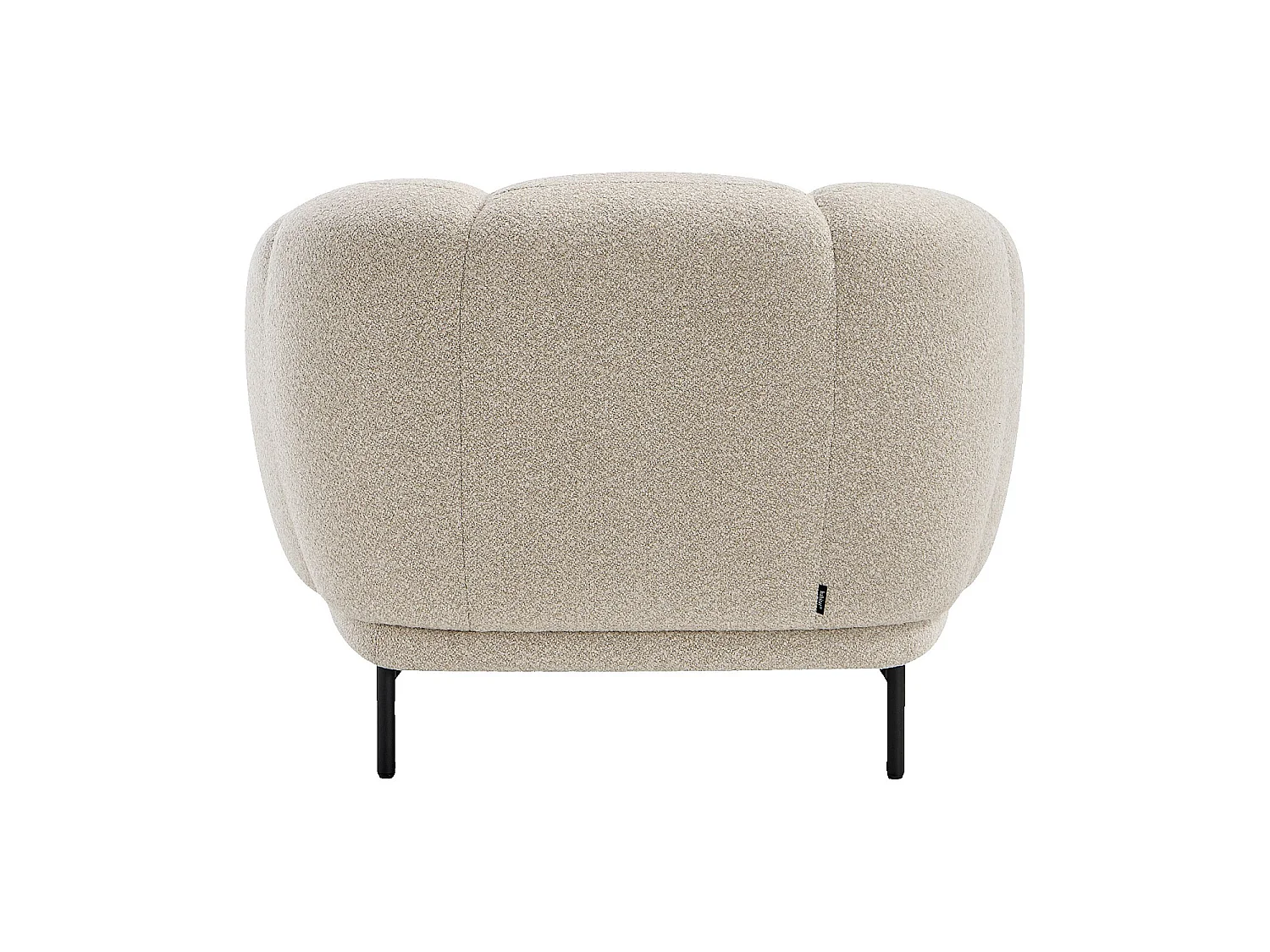 Habitat - Fauteuil en tissu bouclette et métal noir - Crème - Design by Federica Francini - Paraty