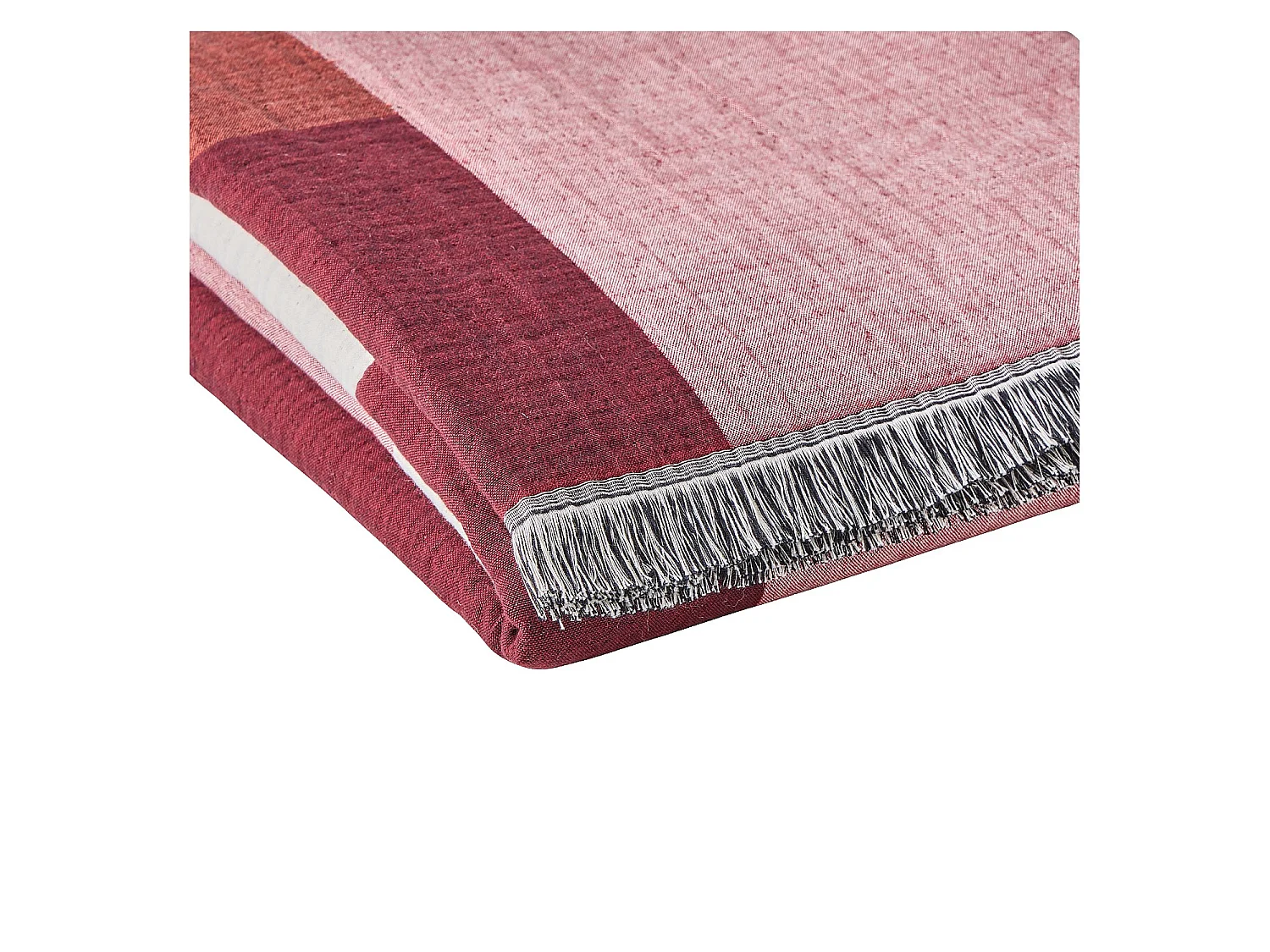 Habitat - Plaid en coton - 130 x 170 cm - Bordeaux - Design by Floriane Jacques - Bonnie