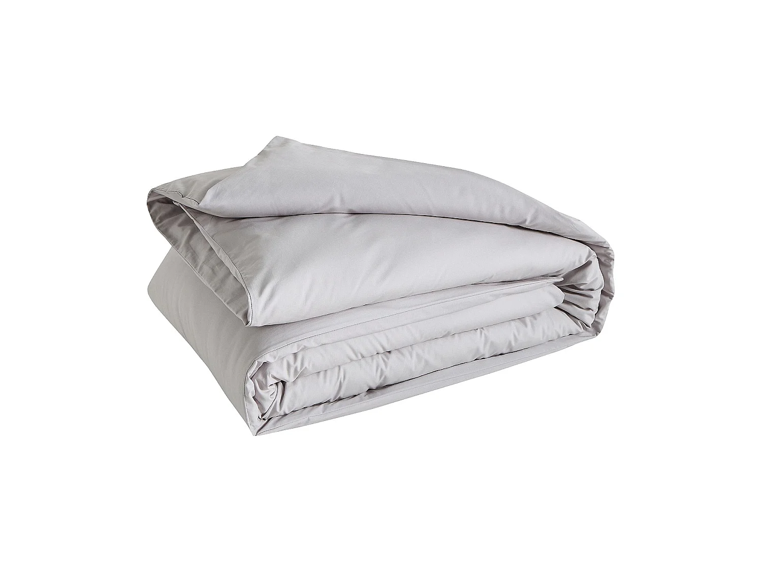 Habitat - Housse de couette en percale de coton - 260 x 240 cm - Gris perle - Amance