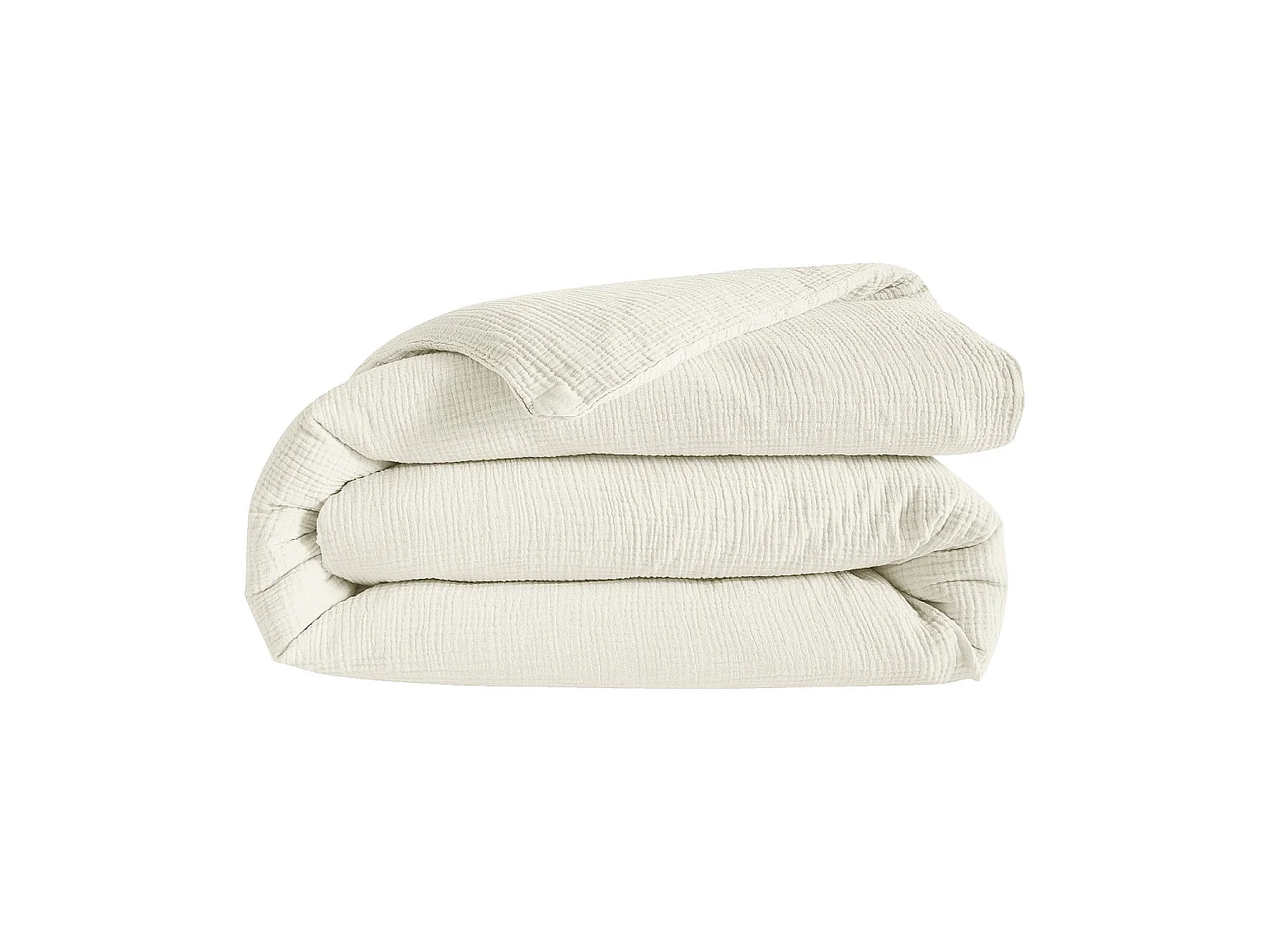 Habitat - Housse de couette en double gaze de coton - 260 x 240 cm - Écru - Arielle