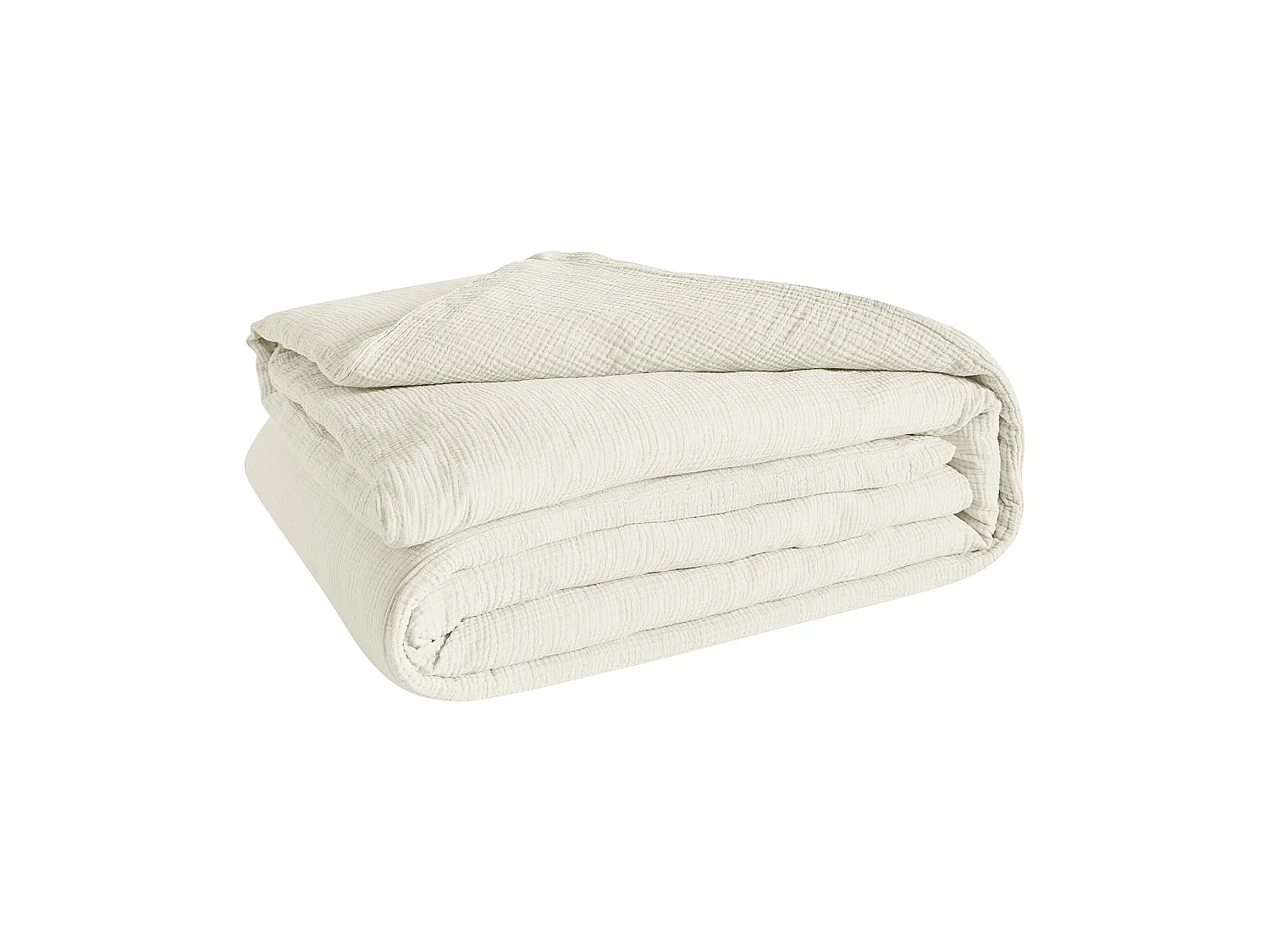 Habitat - Housse de couette en double gaze de coton - 260 x 240 cm - Écru - Arielle
