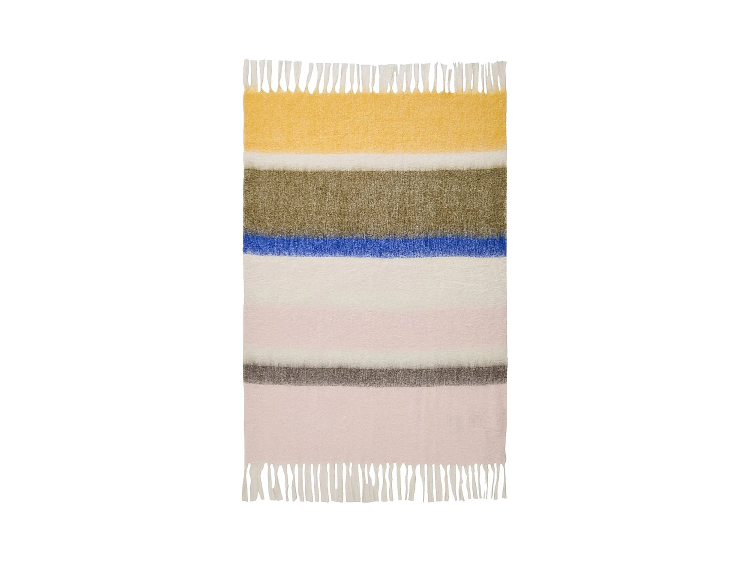Habitat - Plaid en laine - 130 x 170 cm - Rose et marron - Design by Floriane Jacques - Armel