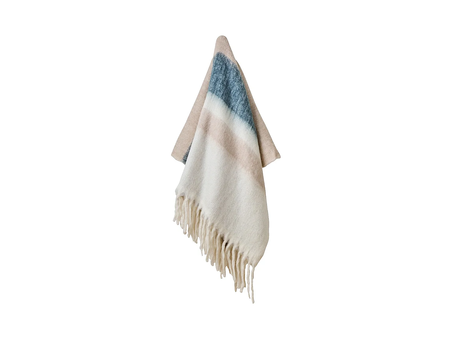 Habitat - Plaid en laine - 130 x 170 cm - Bleu sarcelle - Bruna