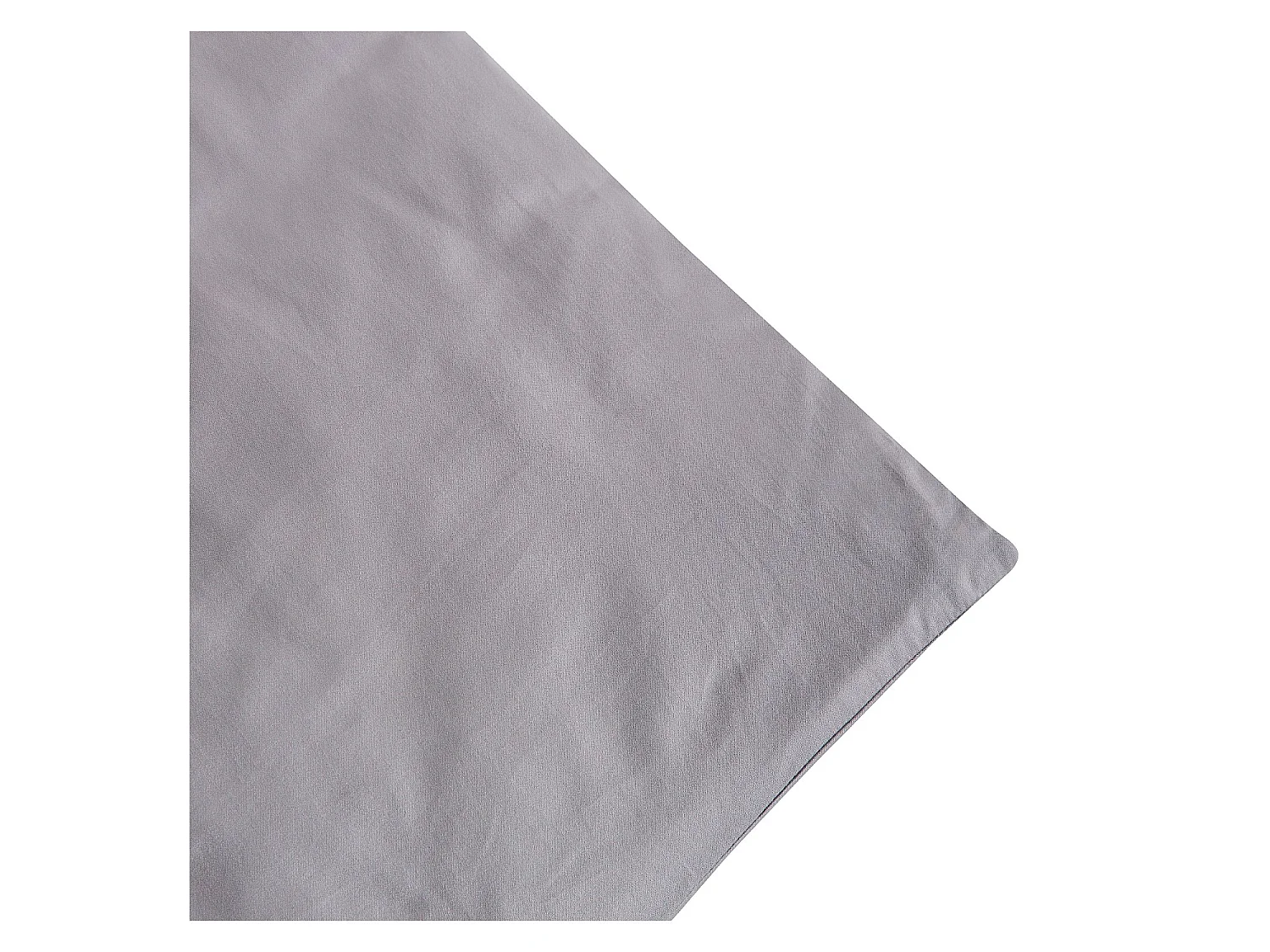 Habitat - Housse de couette en satin de coton - 260 x 240 cm - Gris argenté - Alexane