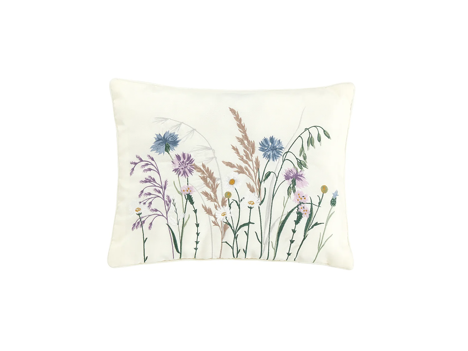 Catherine Lansfield Grasmere Floral Embroidered 30x40cm Cushion Lilac
