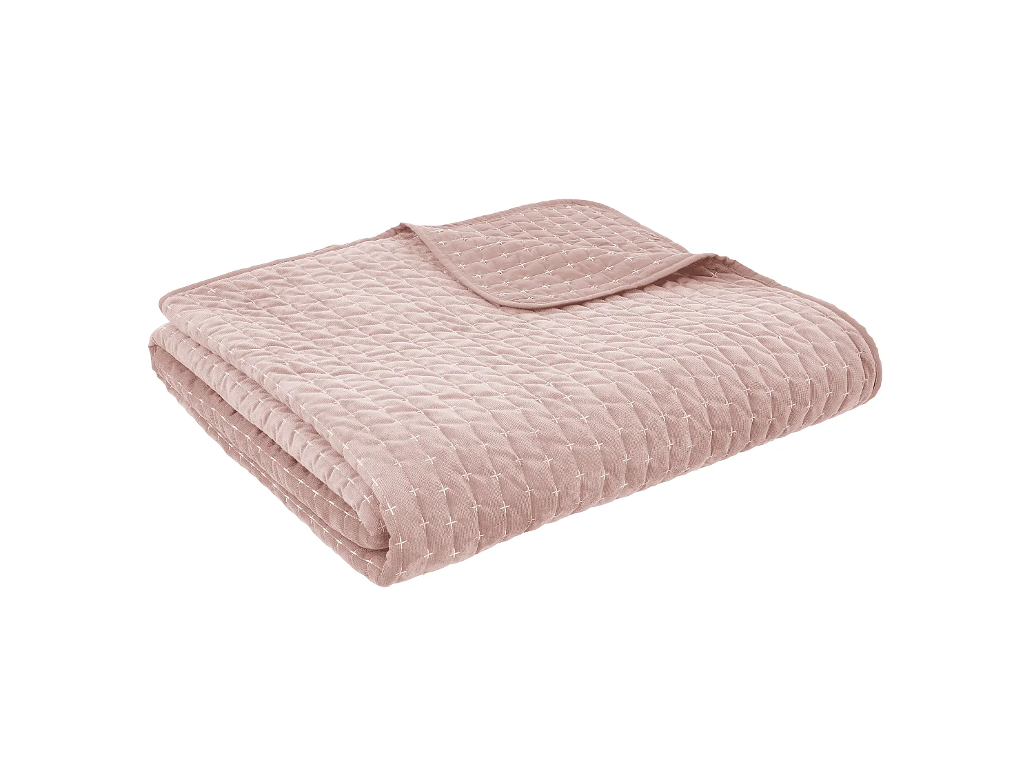Bianca Fine Linens Attica Velvet Embroidered 240x260cm Bedspread Pink