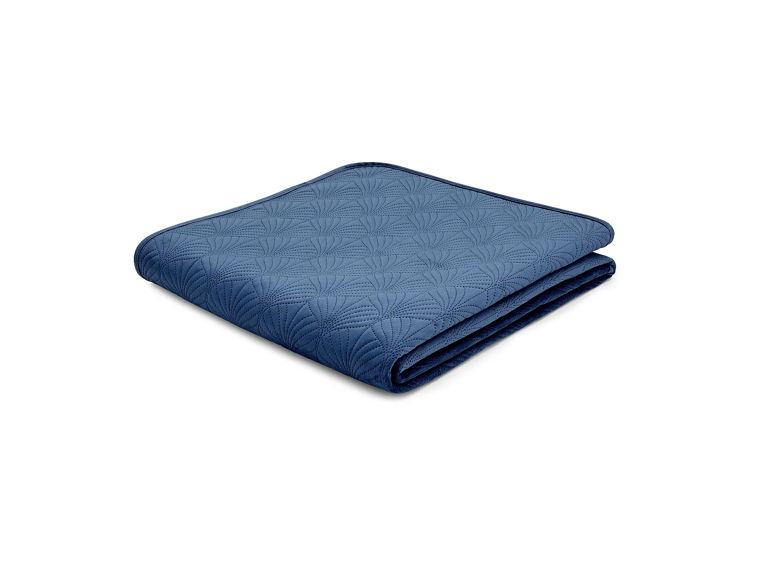 Catherine Lansfield Art Deco Pearl Quilted 220x230cm Quilted Bedspread Navy Blue
