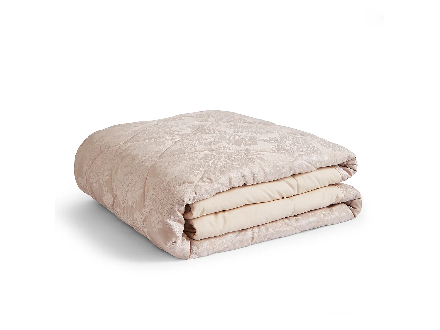Catherine Lansfield Damask Jacquard 240x260cm Bedspread Champagne Gold