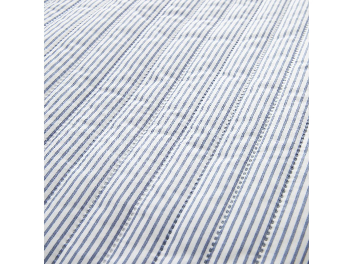 Catherine Lansfield Stripe Quilted Reversible 220x230cm Bedspread Blue