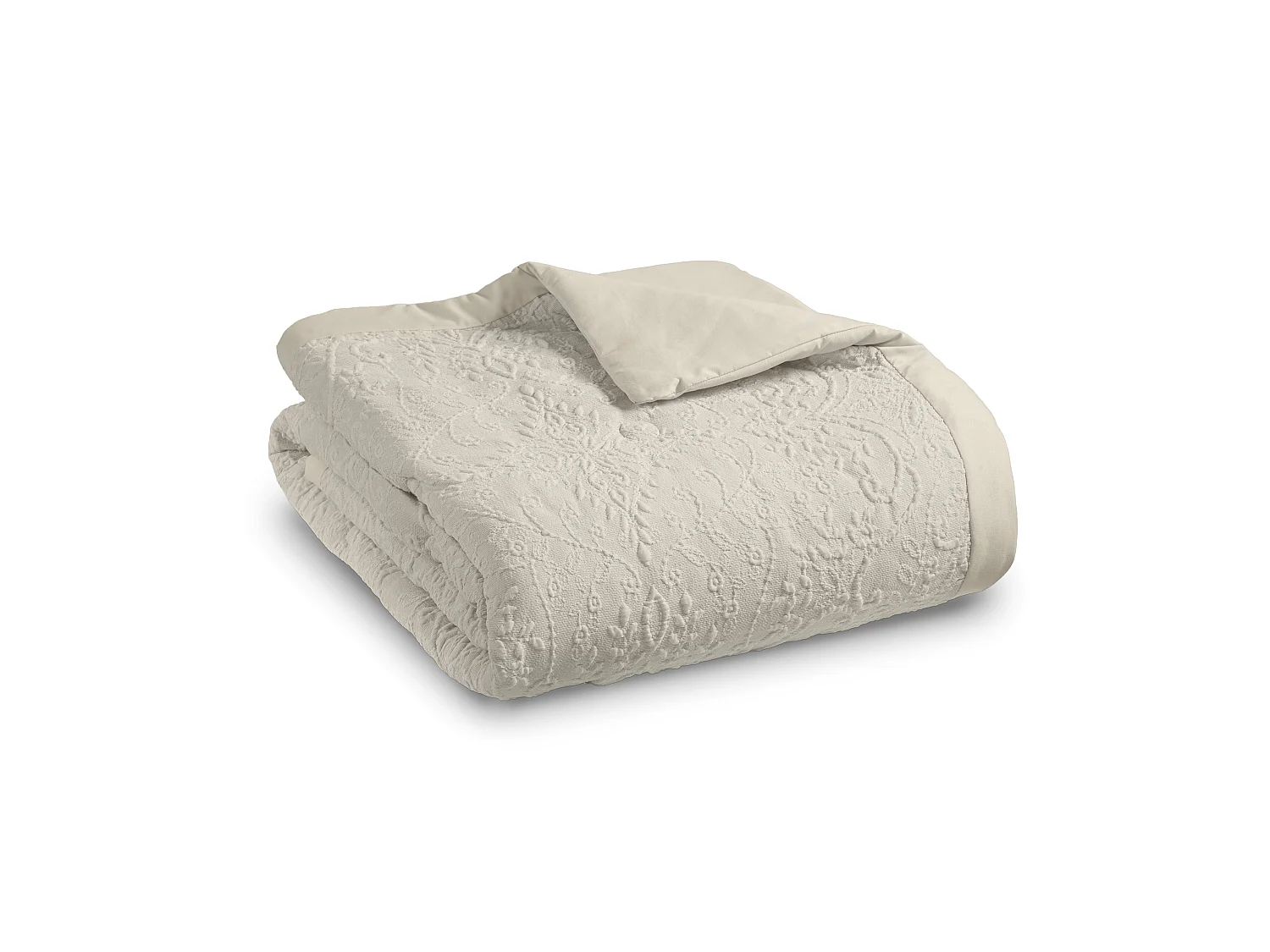 Catherine Lansfield Amelia Jacquard 220x230cm Bedspread Cream