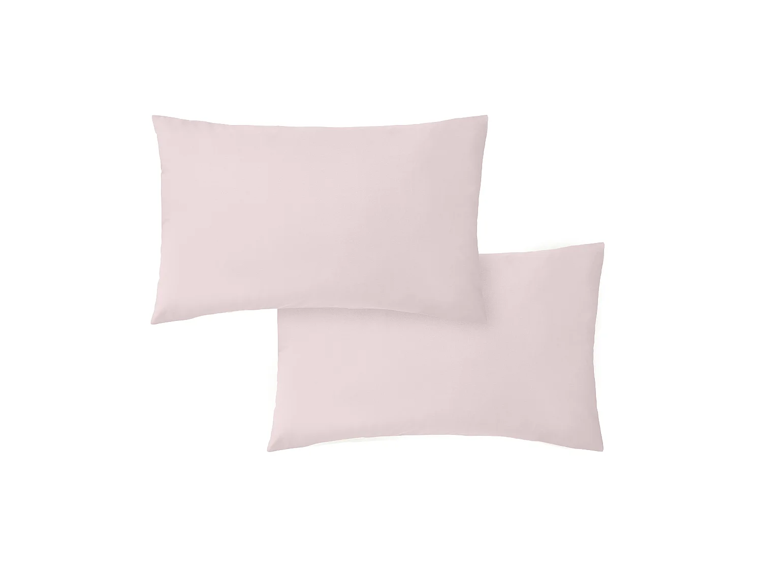 Bianca Fine Linens 200 Thread Count Cotton Percale Standard Pillowcase Pair Blush Pink