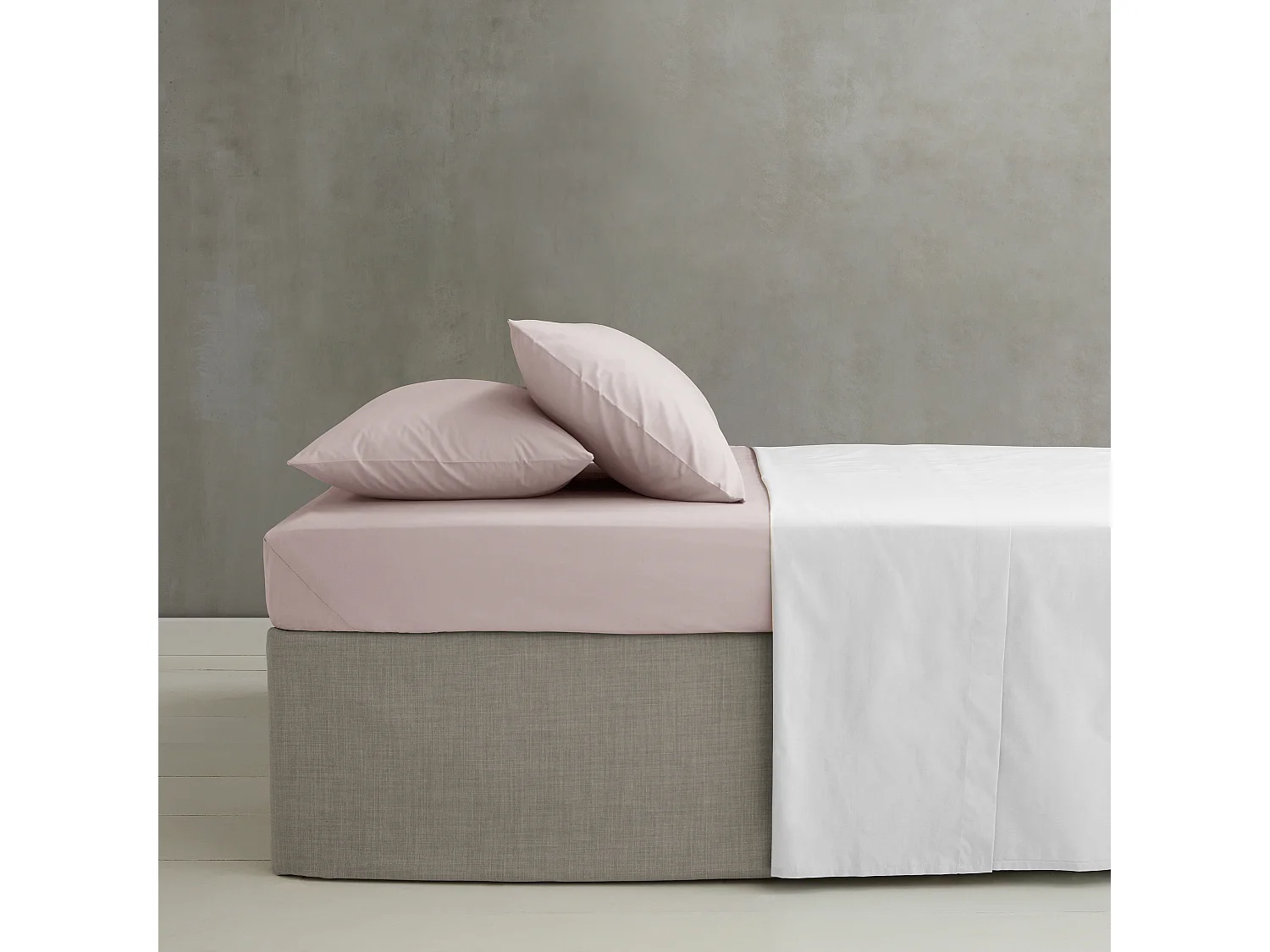 Catherine Lansfield Easy Iron Percale Standard Pillowcase Pair Blush Pink