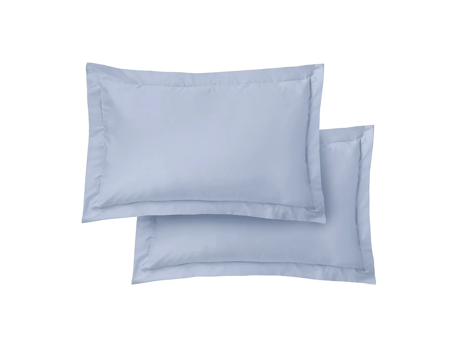 Bianca Fine Linens 400 Thread Count Cotton Sateen Oxford Pillowcase Pair Blue