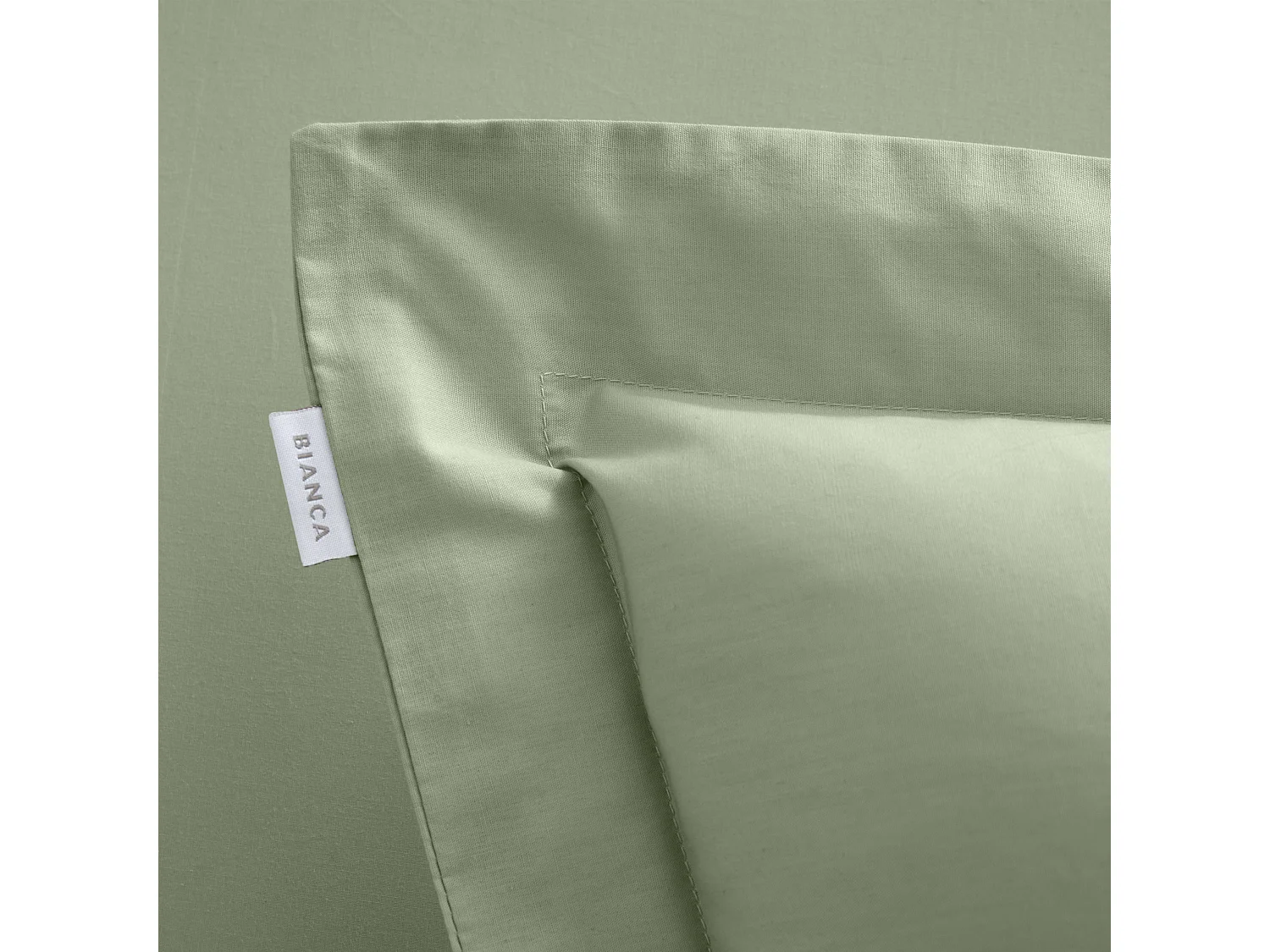 Bianca Fine Linens 200 Thread Count Cotton Percale Oxford Pillowcase Pair Sage Green