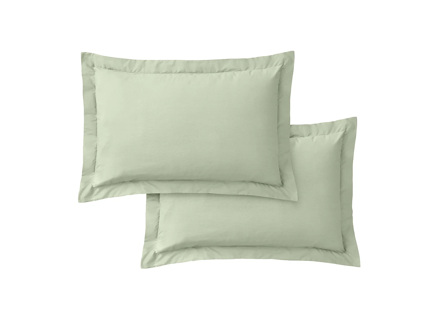 Bianca Fine Linens 200 Thread Count Cotton Percale Oxford Pillowcase Pair Sage Green