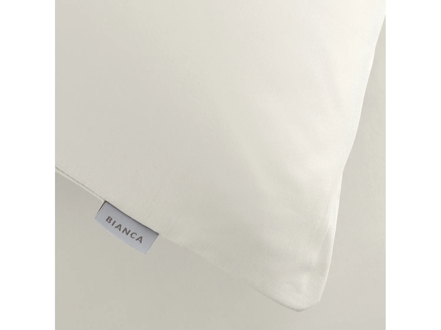 Bianca Fine Linens 200 Thread Count Cotton Percale Standard Pillowcase Pair Cream