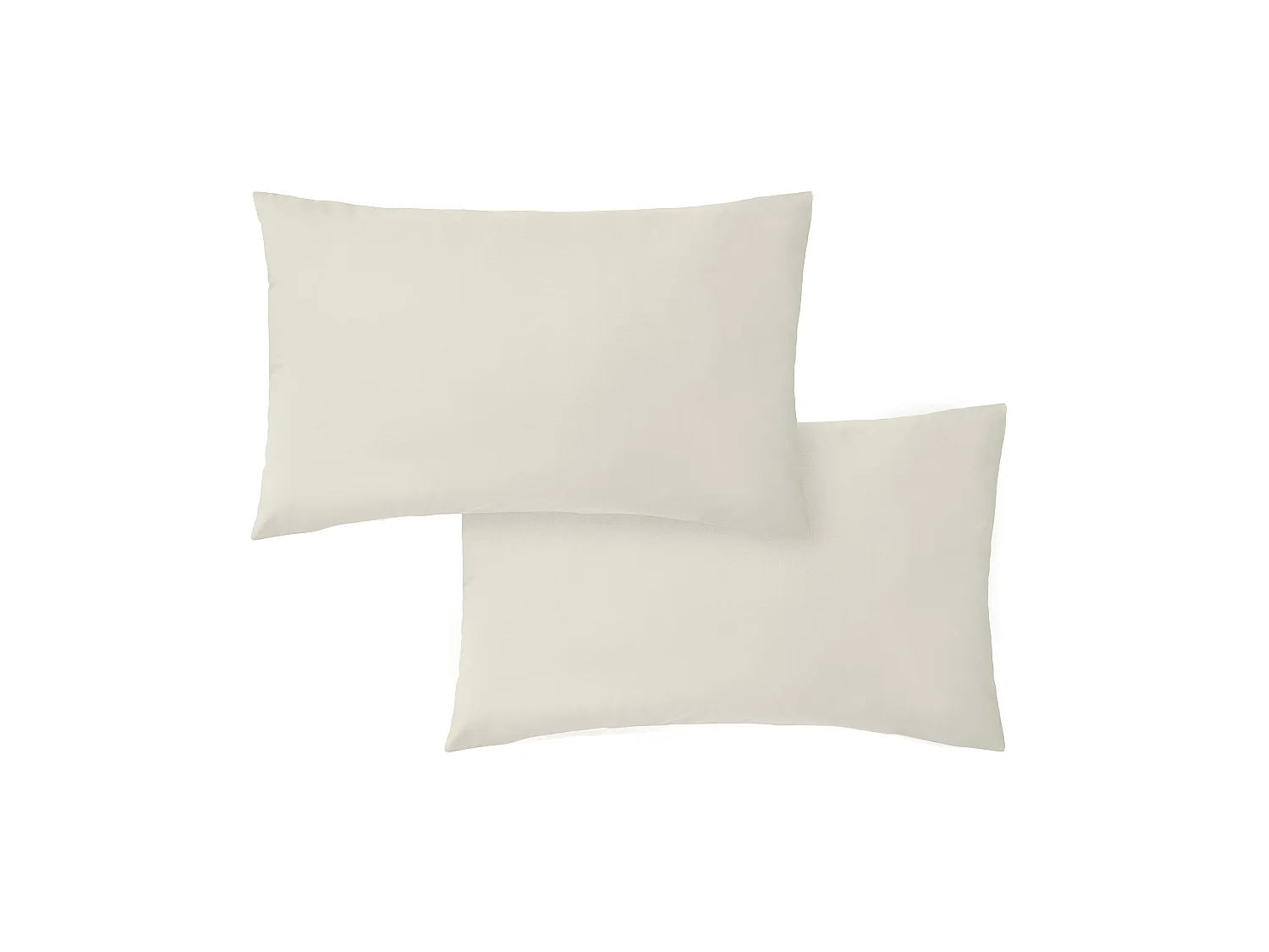 Bianca Fine Linens 200 Thread Count Cotton Percale Standard Pillowcase Pair Natural
