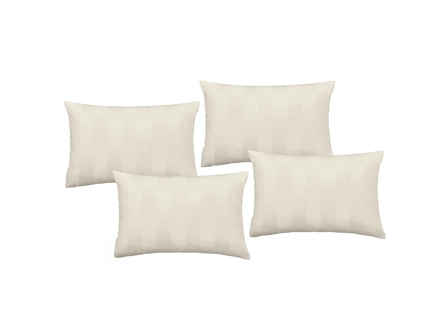 Catherine Lansfield So Soft Satin Stripe Standard Pillowcase Pack of 4 Cream