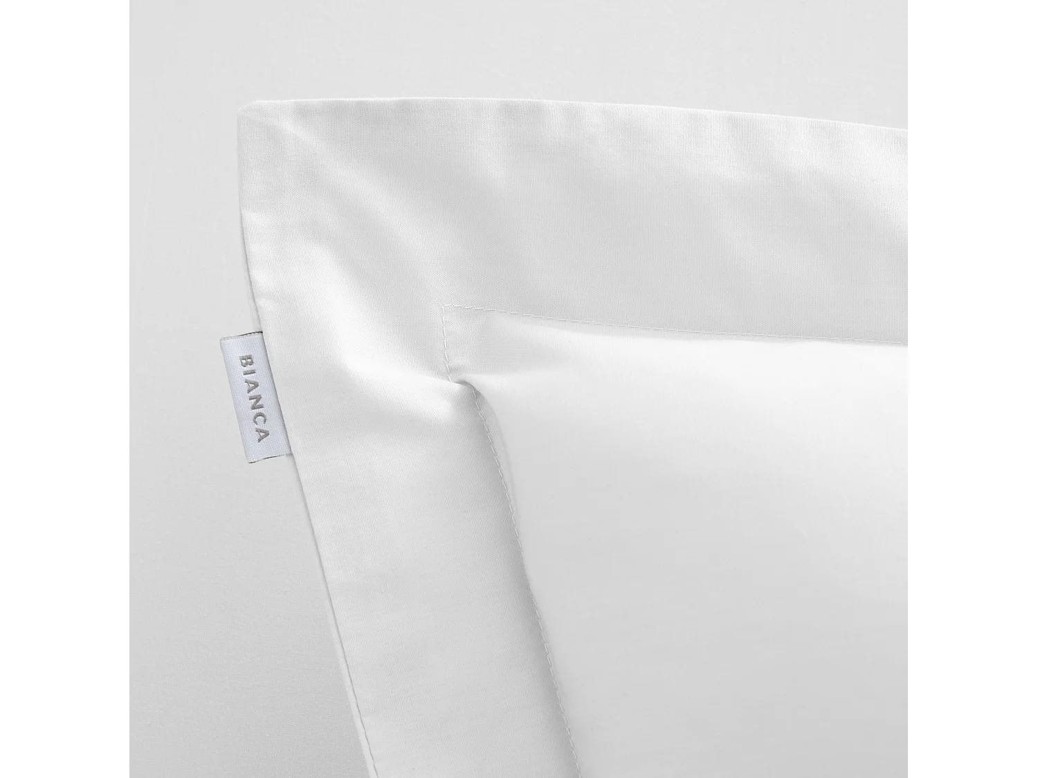 Bianca Fine Linens 200 Thread Count Cotton Percale Oxford Pillowcase Pair White