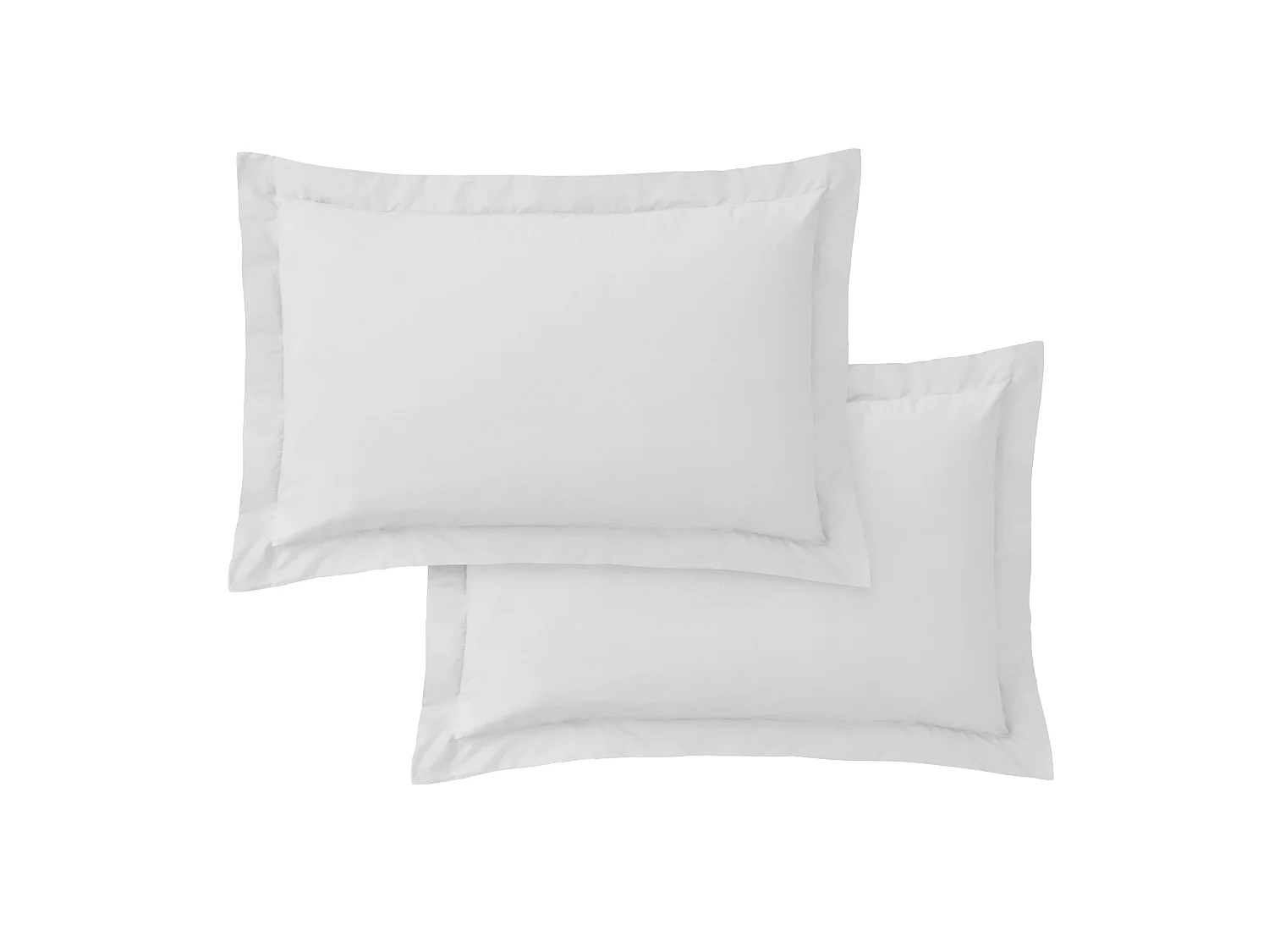 Bianca Fine Linens 200 Thread Count Cotton Percale Oxford Pillowcase Pair White
