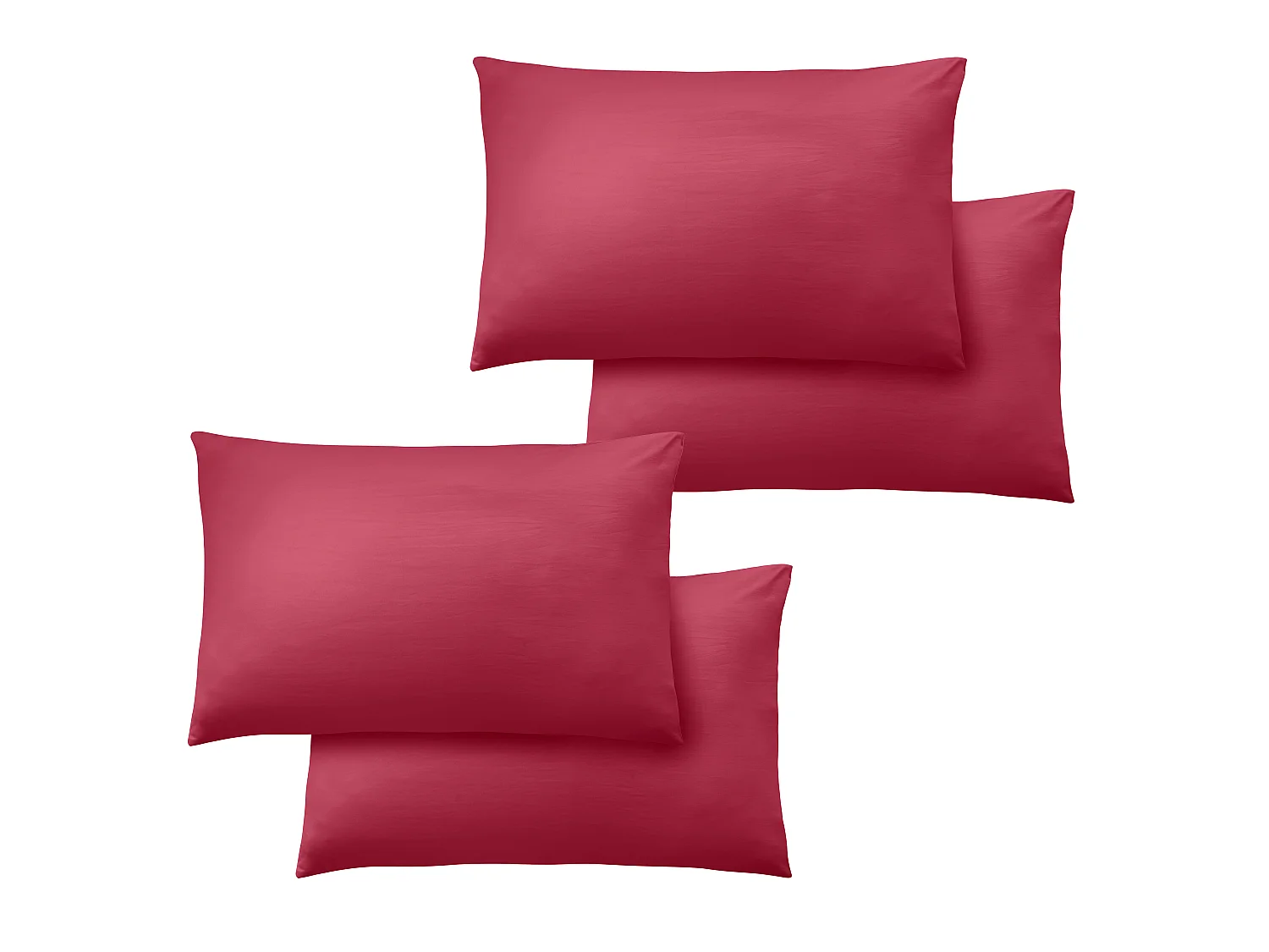Catherine Lansfield So Soft Non-Iron Standard Pack of 4 Pillowcases Hot Pink