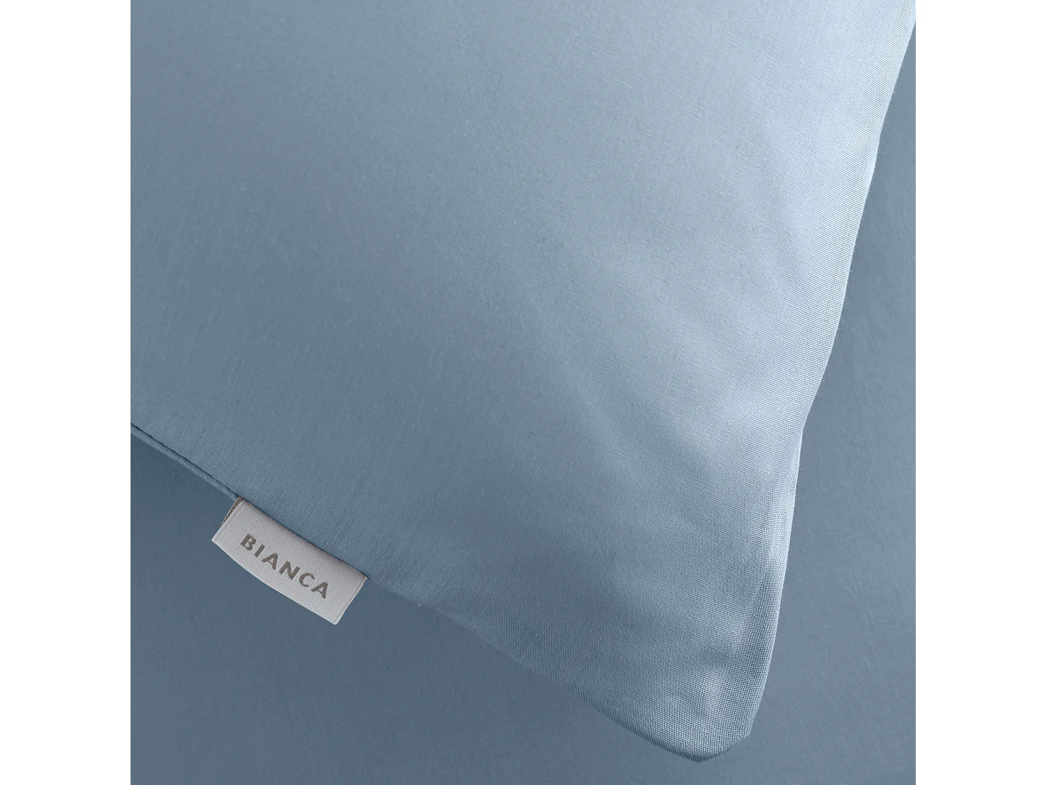 Bianca Fine Linens 200 Thread Count Cotton Percale Standard Pillowcase Pair Blue