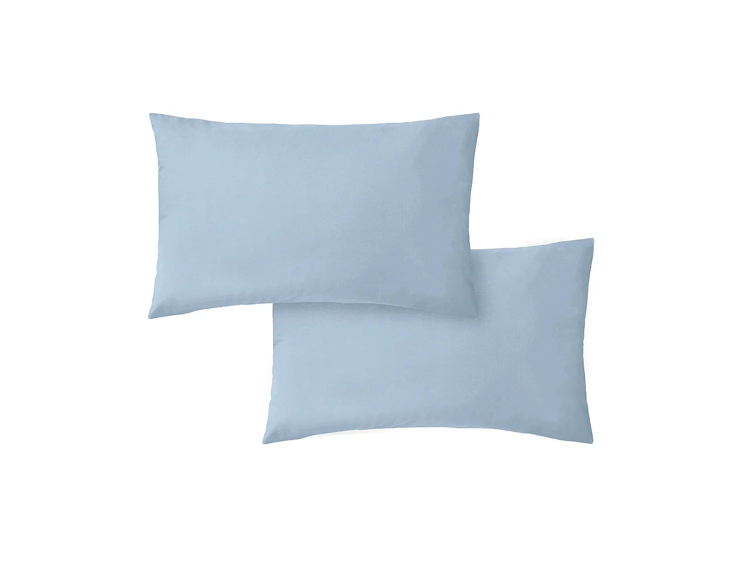 Bianca Fine Linens 200 Thread Count Cotton Percale Standard Pillowcase Pair Blue