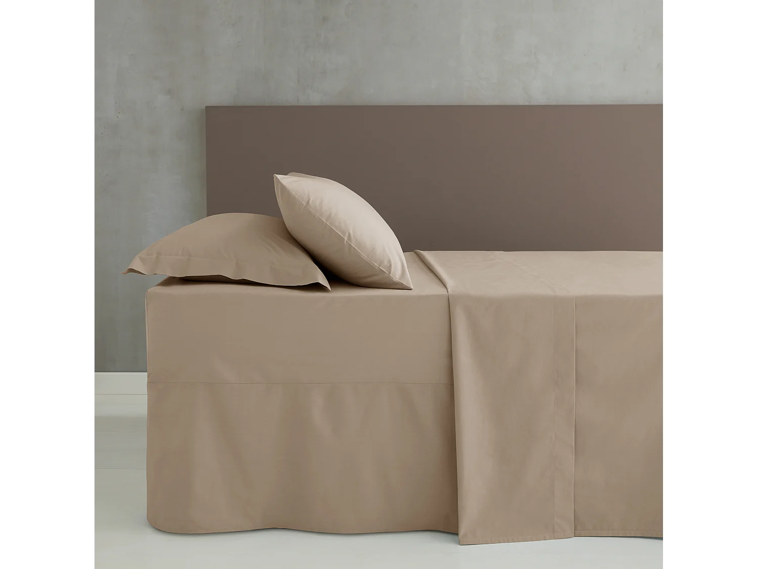 Catherine Lansfield Easy Iron Percale Standard Pillowcase Pair Natural