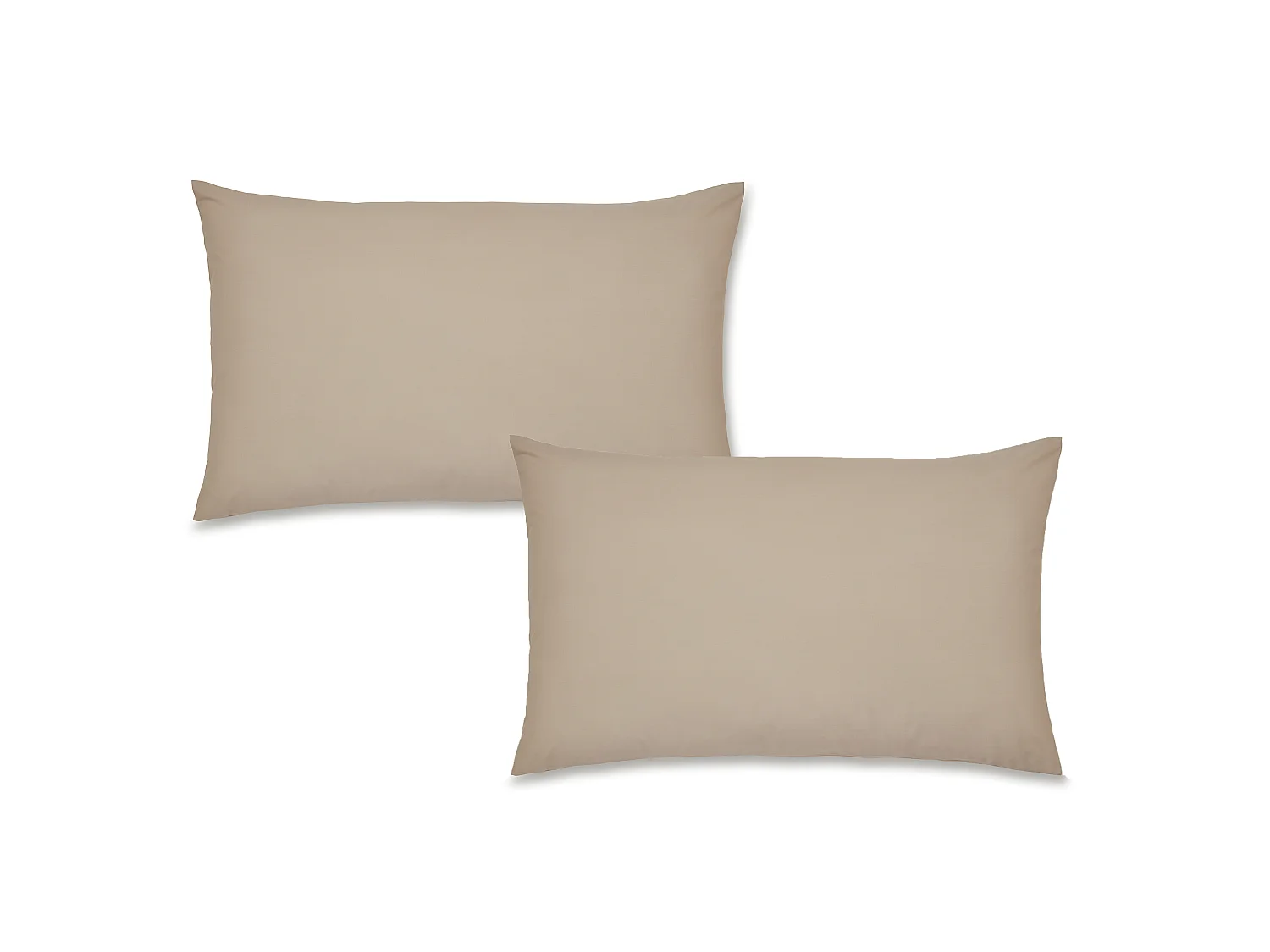 Catherine Lansfield Easy Iron Percale Standard Pillowcase Pair Natural