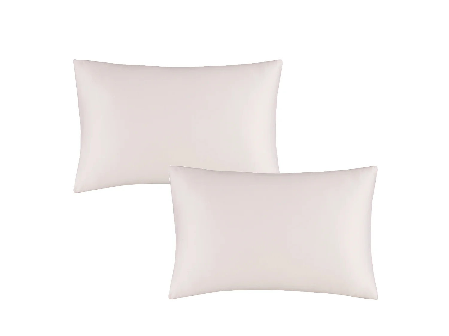Catherine Lansfield Silky Soft Satin Standard Pillowcase Pair Blush Pink