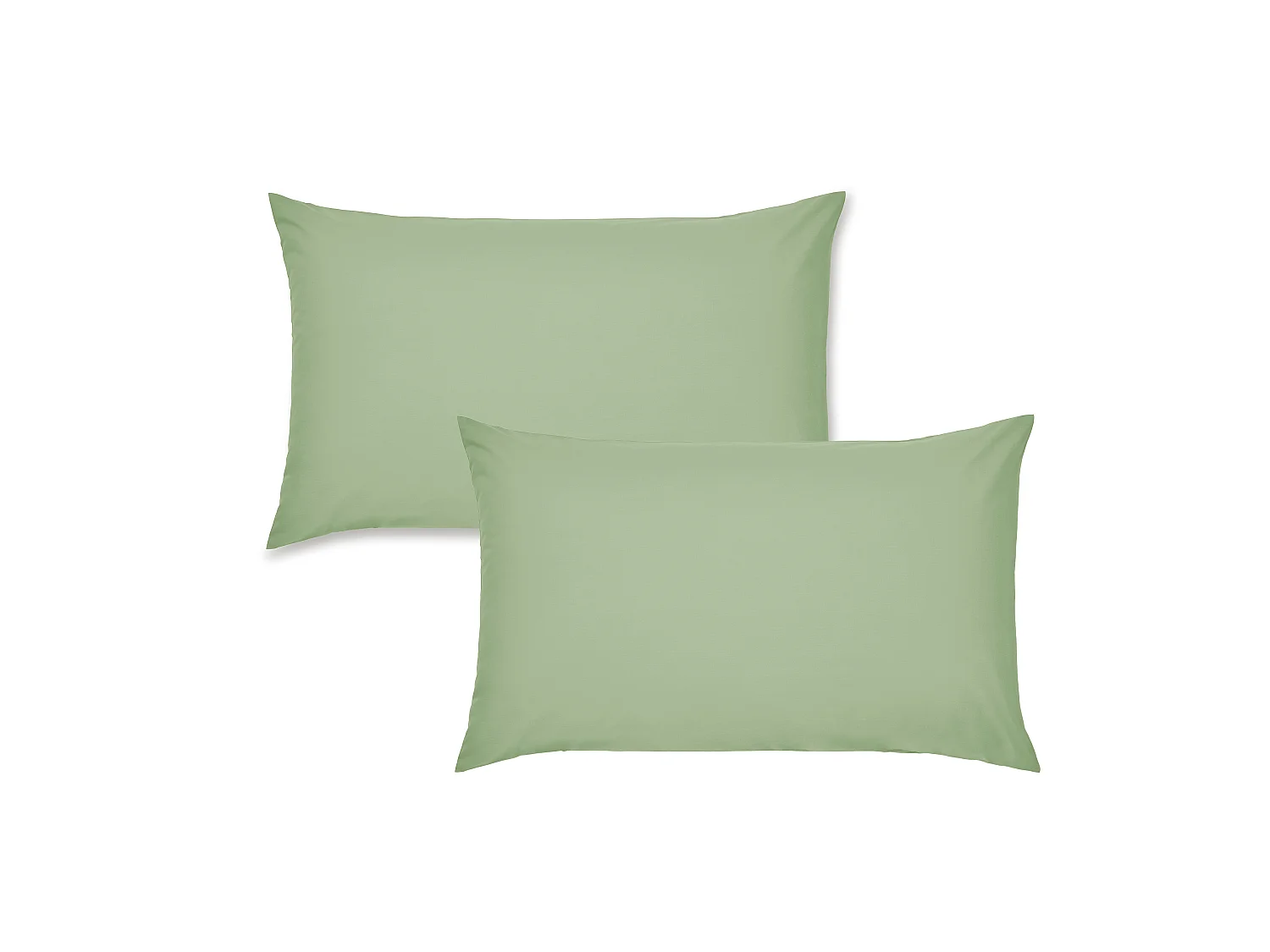 Catherine Lansfield Easy Iron Percale Standard Pillowcase Pair Sage Green