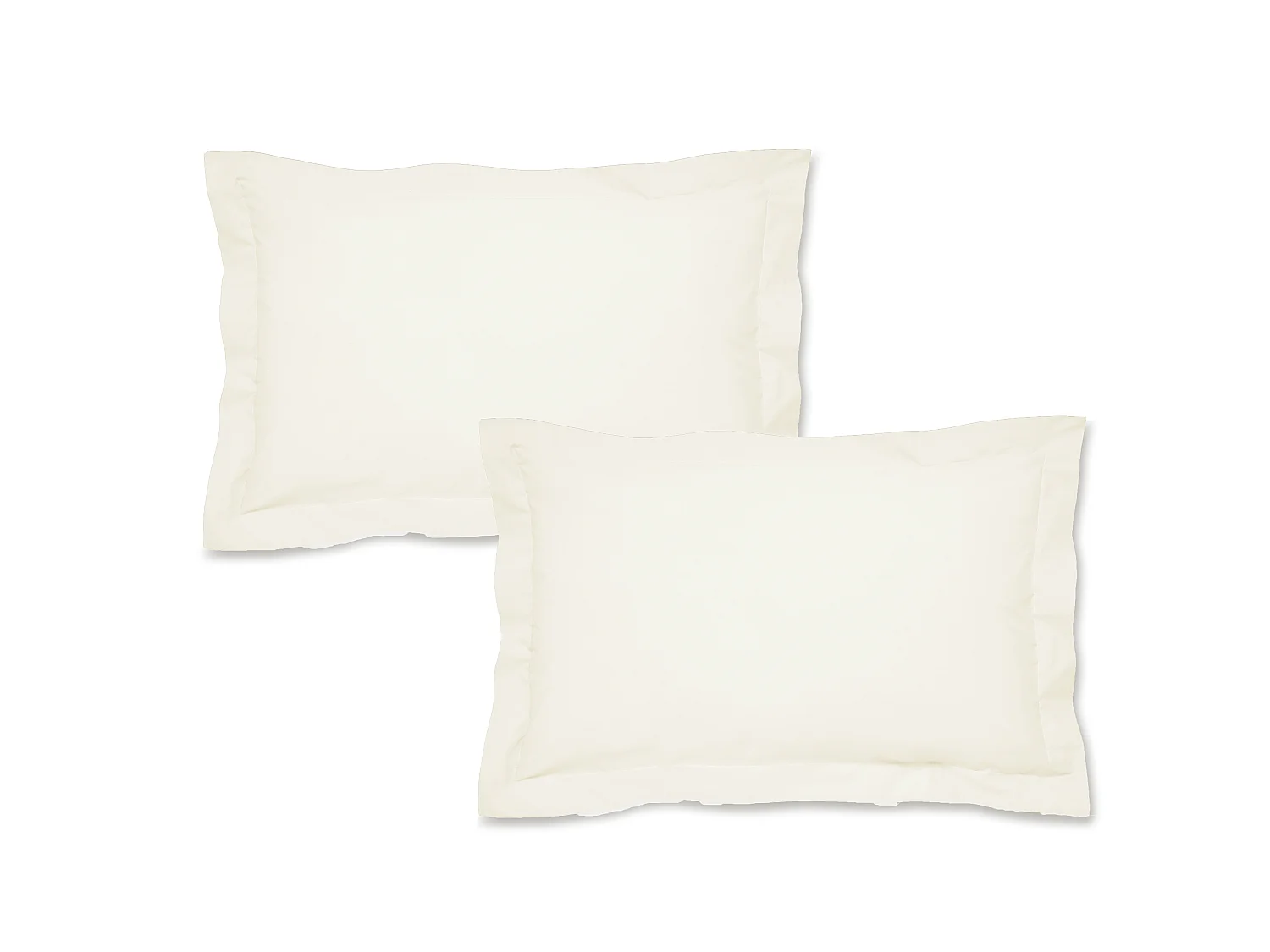 Catherine Lansfield Easy Iron Percale Oxford Pillowcase Pair Cream