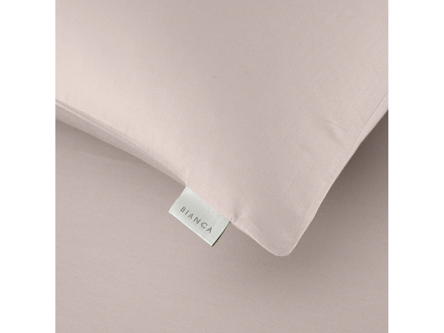 Bianca Fine Linens 400 Thread Count Cotton Sateen Standard Pillowcase Pair Blush Pink