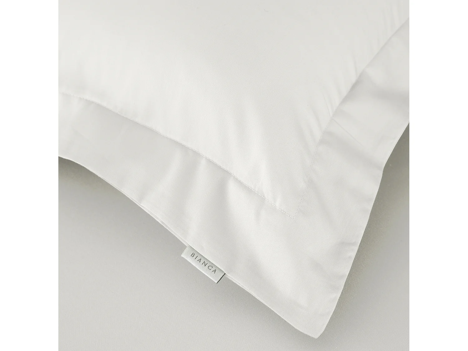 Bianca Fine Linens 400 Thread Count Cotton Sateen Oxford Pillowcase Pair Cream