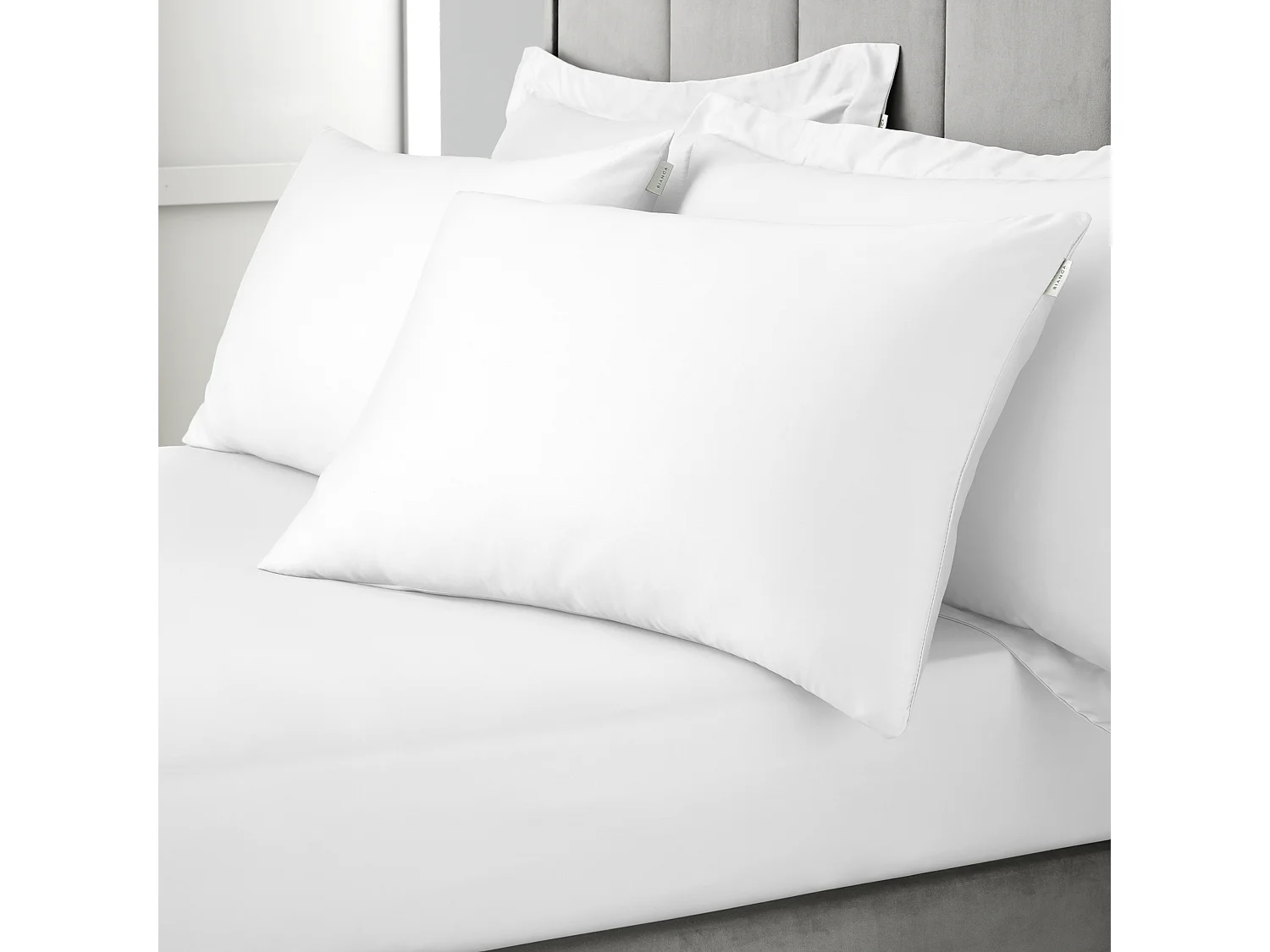 Bianca Fine Linens 400 Thread Count Cotton Sateen Standard Pillowcase Pair White