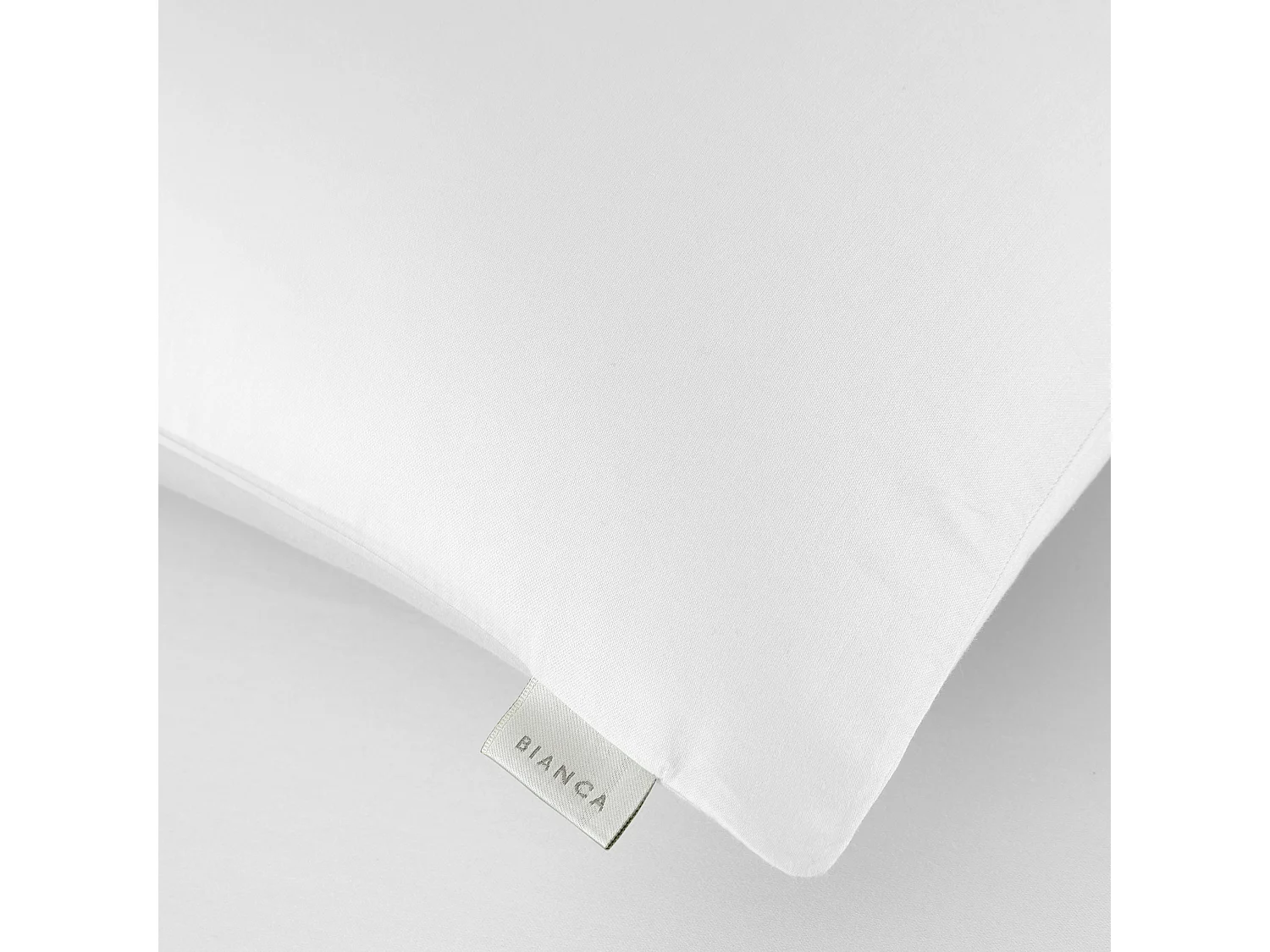 Bianca Fine Linens 400 Thread Count Cotton Sateen Standard Pillowcase Pair White