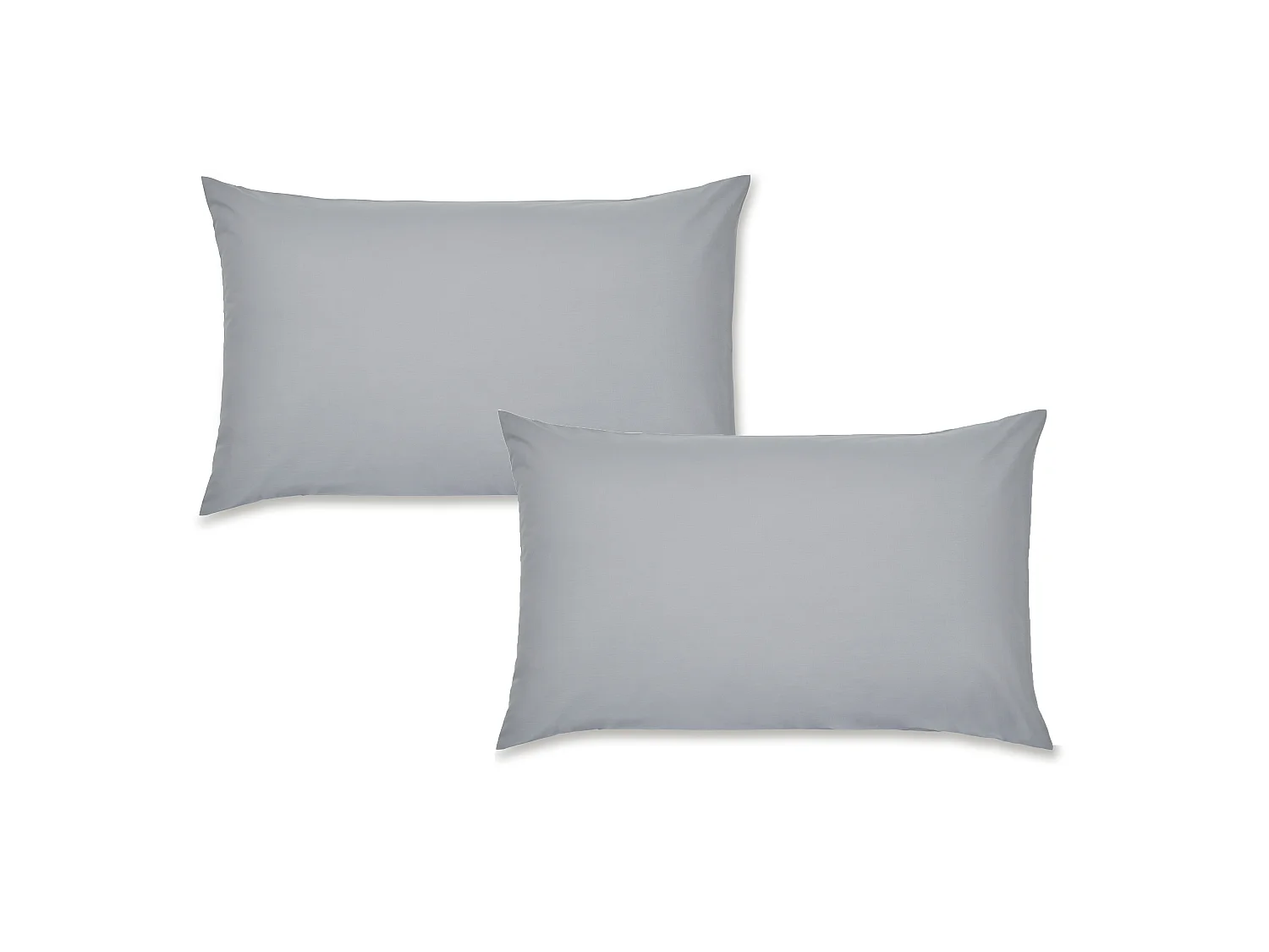 Catherine Lansfield Easy Iron Percale Standard Pillowcase Pair Grey