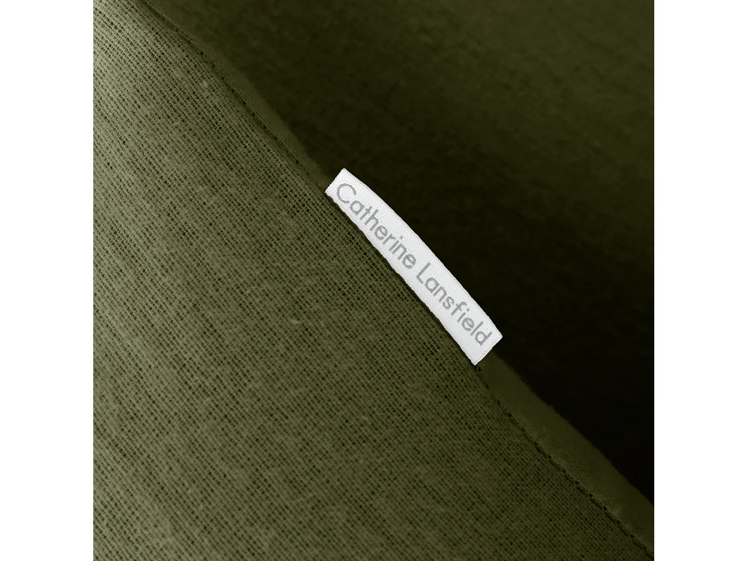 Catherine Lansfield Brushed Cotton Standard Pillow case Pair Green