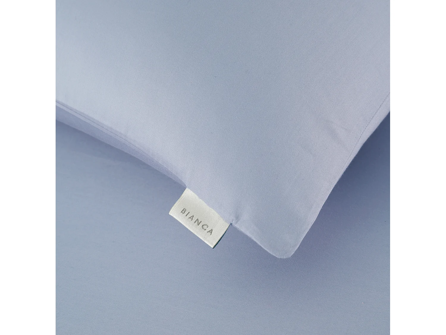 Bianca Fine Linens 400 Thread Count Cotton Sateen Standard Pillowcase Pair Blue